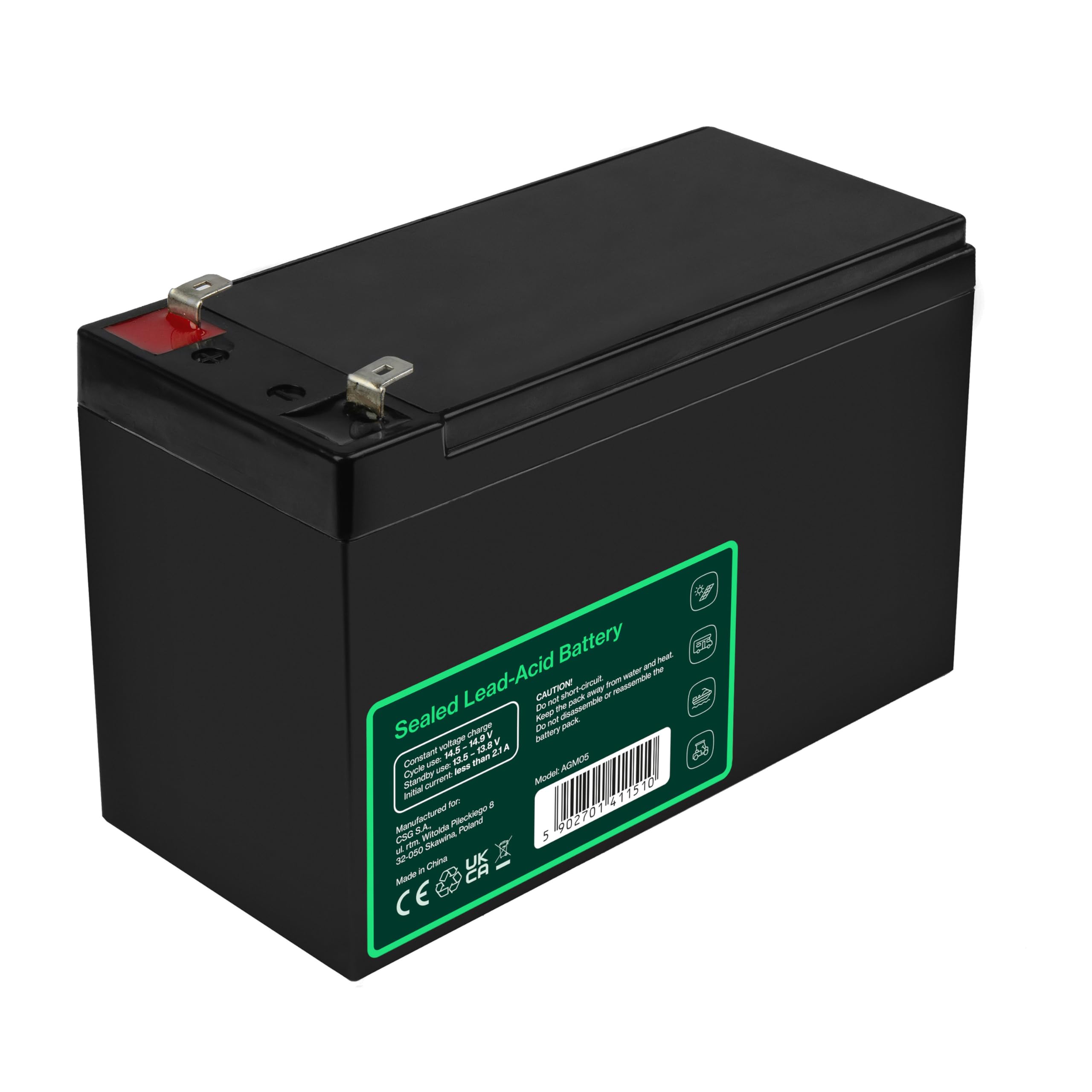 Green Cell AGM05 Batterie de l'onduleur Sealed Lead Acid (VRLA) 12 V 7,2 Ah