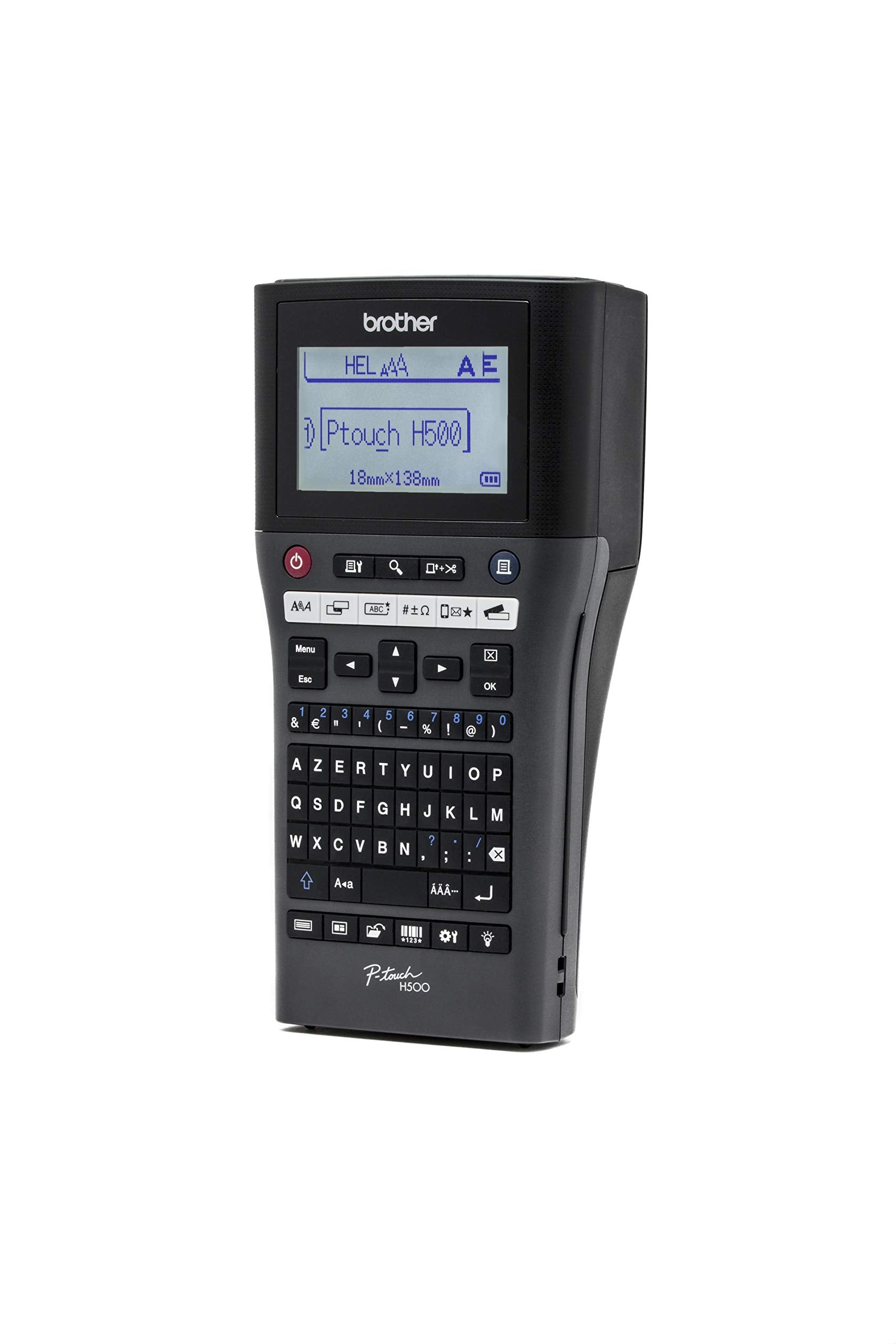 BROTHER PTH500YP Etiqueteuse portable et connectable avec clavier AZERTY. jusqu a 7 lignesd impression. 30mm/sec.