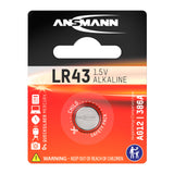 ANSMANN Piles alcalines 5015293 LR43 blister de 1