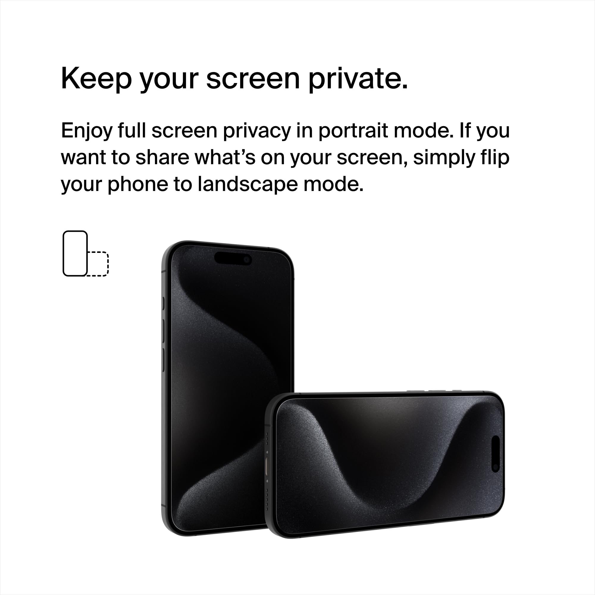 BELKIN ScreenForce Pro TemperedGlass Privacy AM Screen Protection for iPhone 15 Pro
