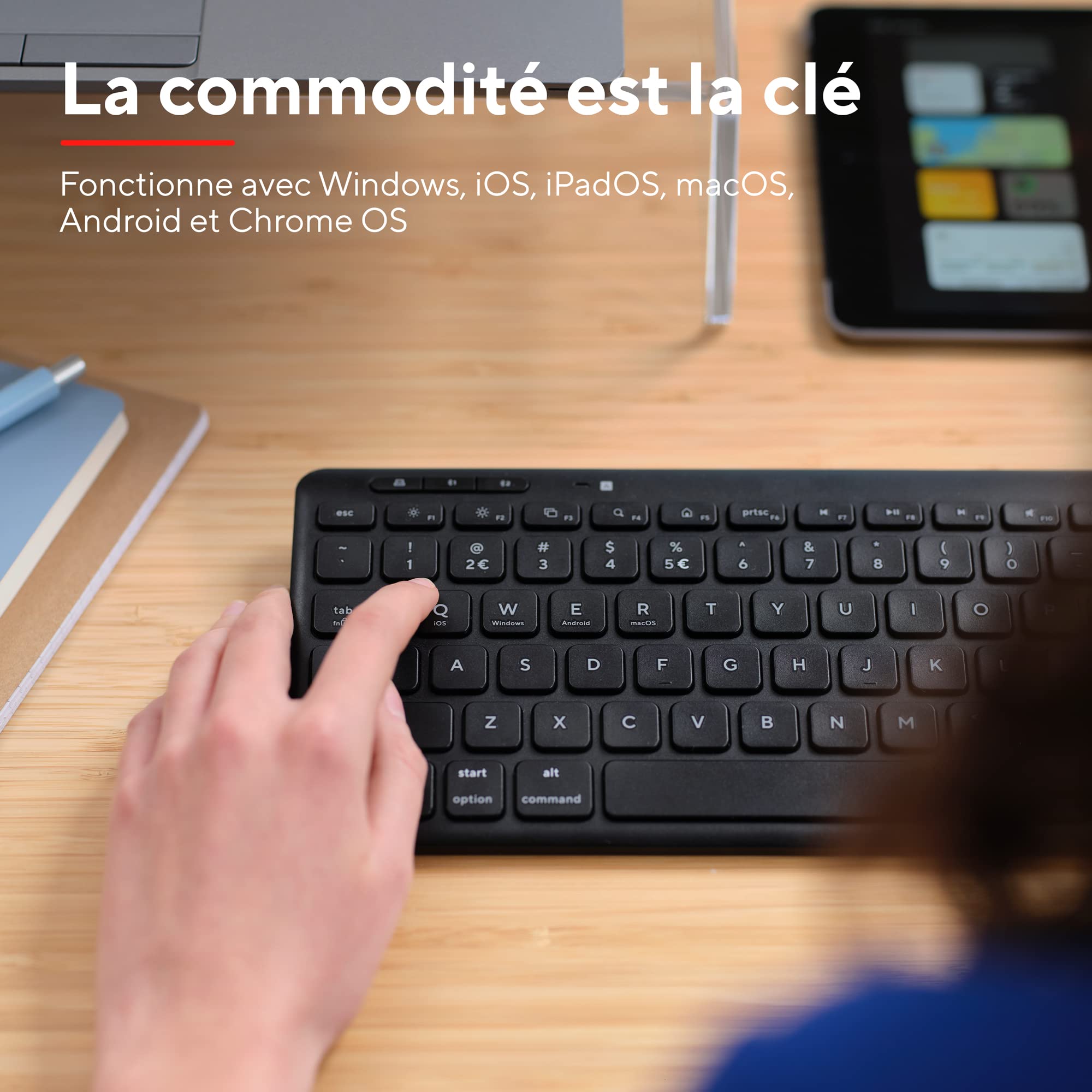 TRUST Pack clavier & souris sans fil LYRA Bluetooth - noir (FR)