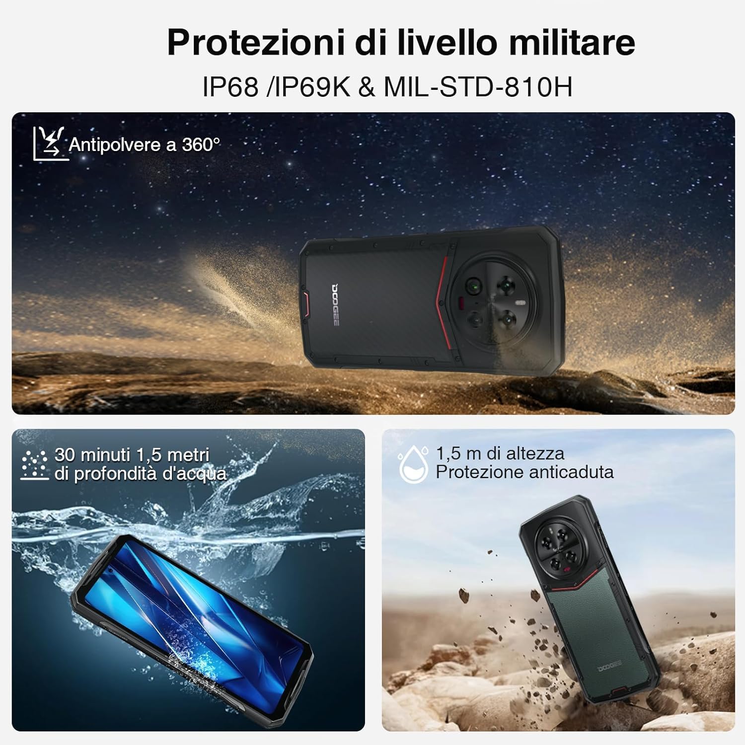 Doogee DK10 (Double Sim - 5G - NFC - 6.67'' - 512 Go, 12 Go RAM) Noir