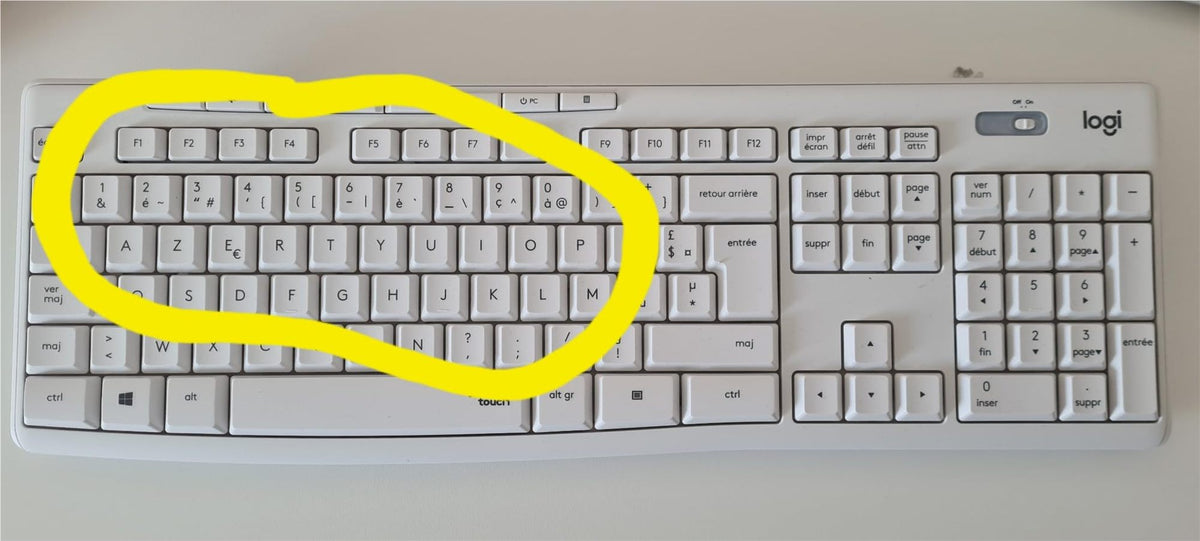 LOGITECH MK295 Silent Wireless Combo - OFF WHITE - FRA - CENTRAL