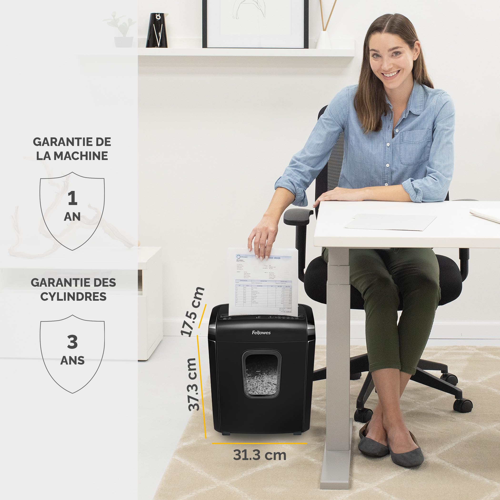 FELLOWES powershred 6m shredder mini cut 230v eu