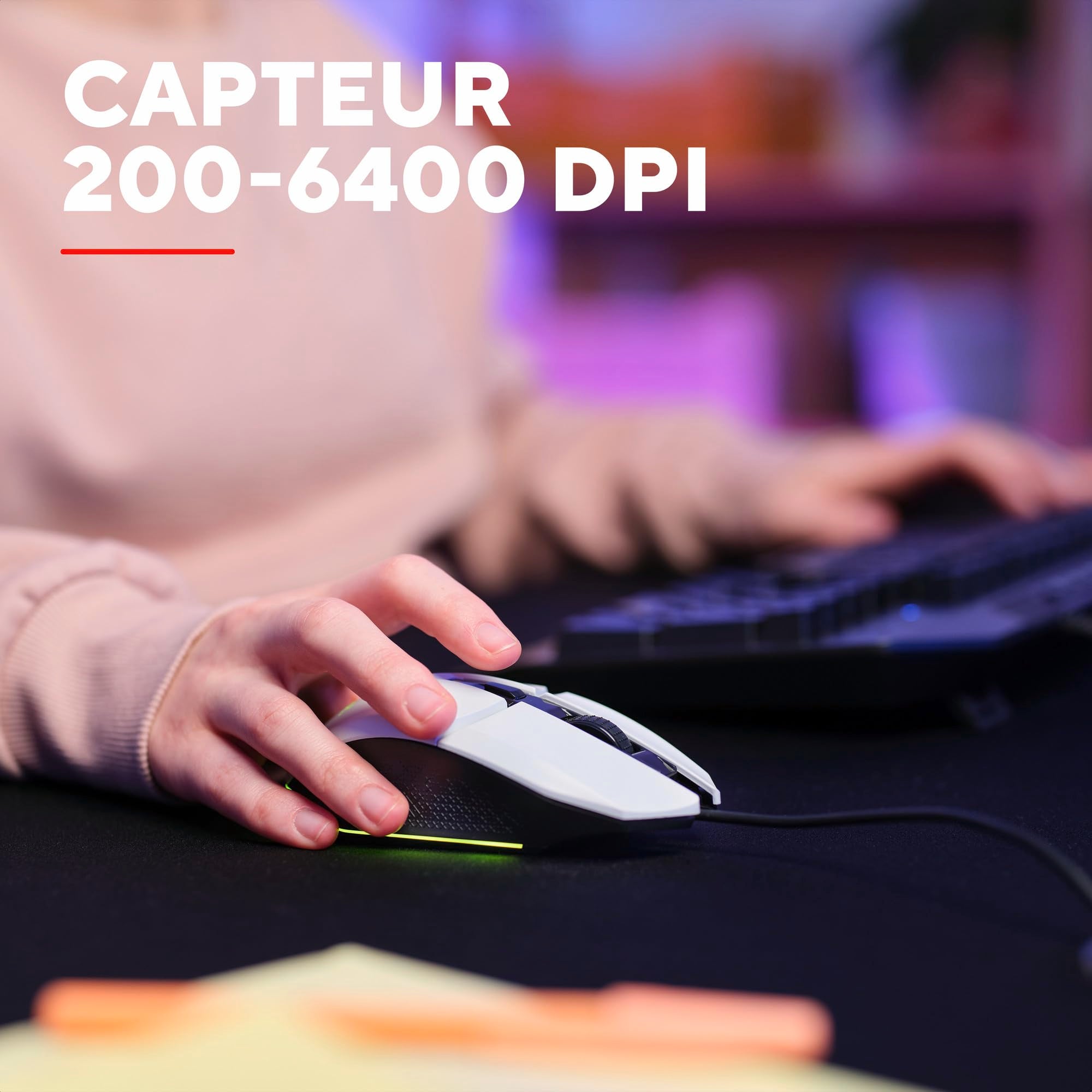 TRUST Souris gaming filaire FELOX rétroéclairée - Blanche