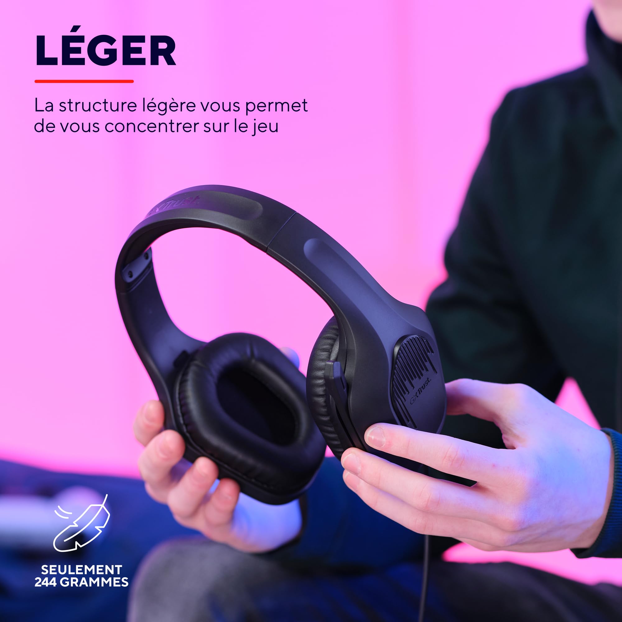 TRUST  Casque gaming ZIROX - Black