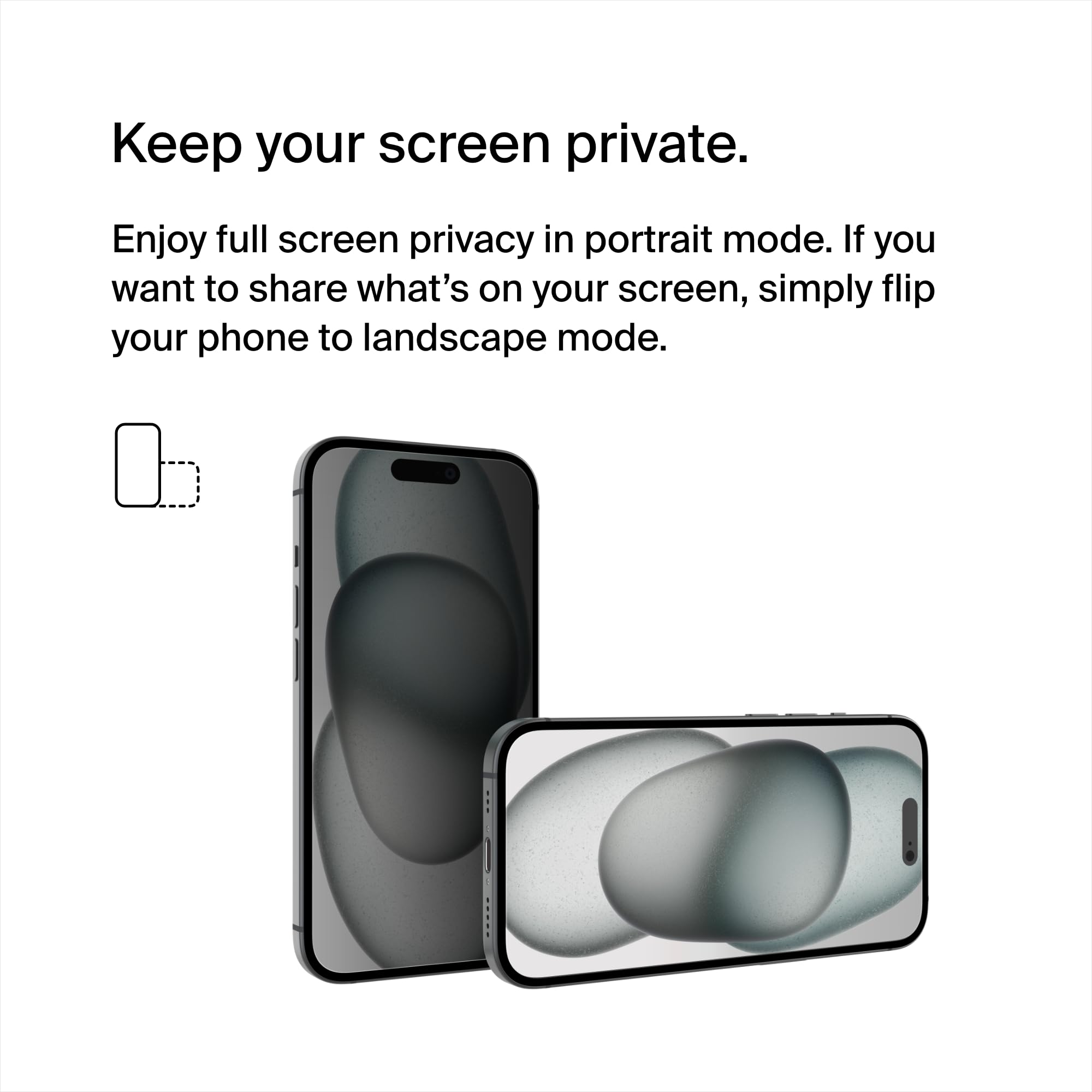 BELKIN ScreenForce Pro TemperedGlass Privacy AM Screen Protection for iPhone 15/14 Pro
