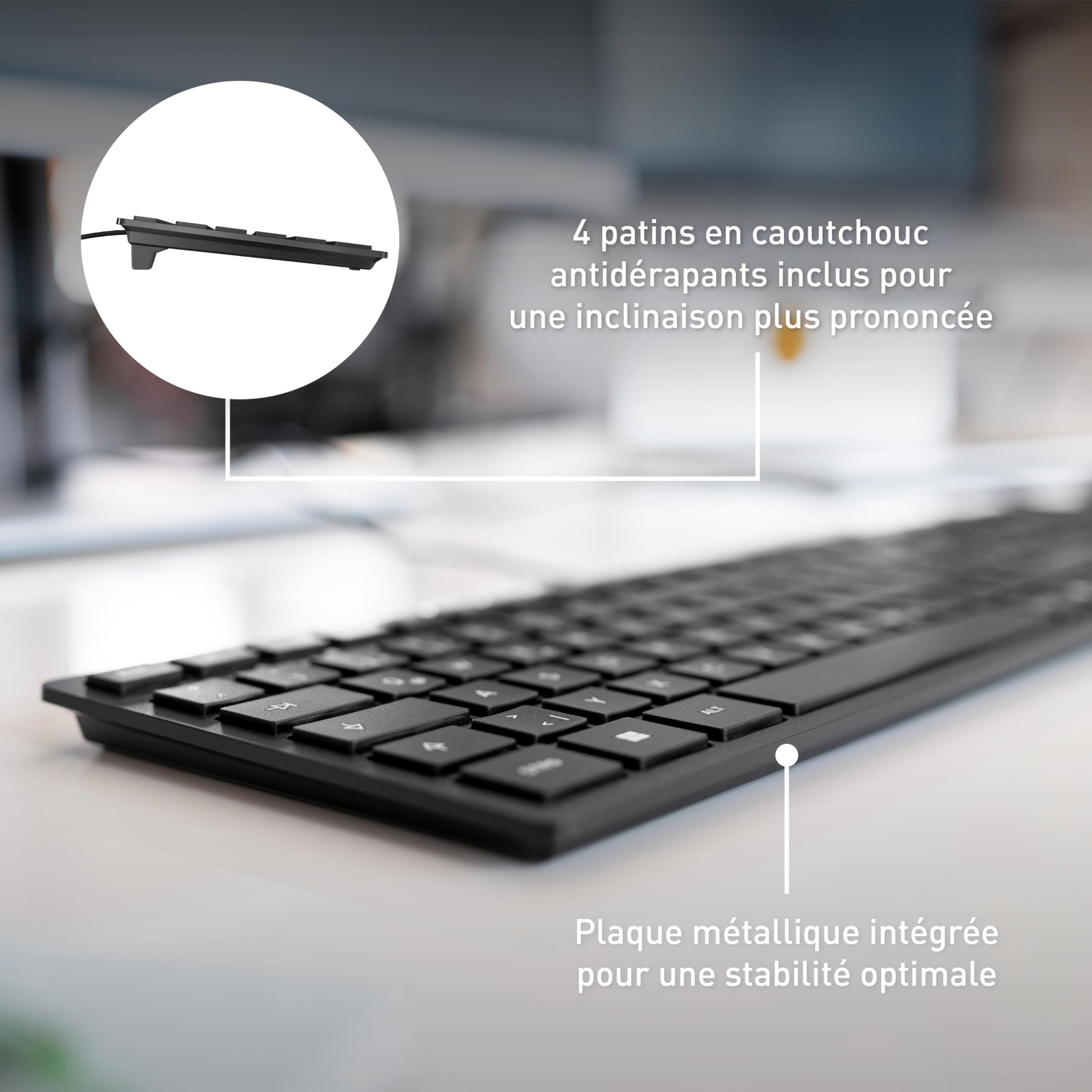 CHERRY Clavier KC 6000 SLIM USB EU noir