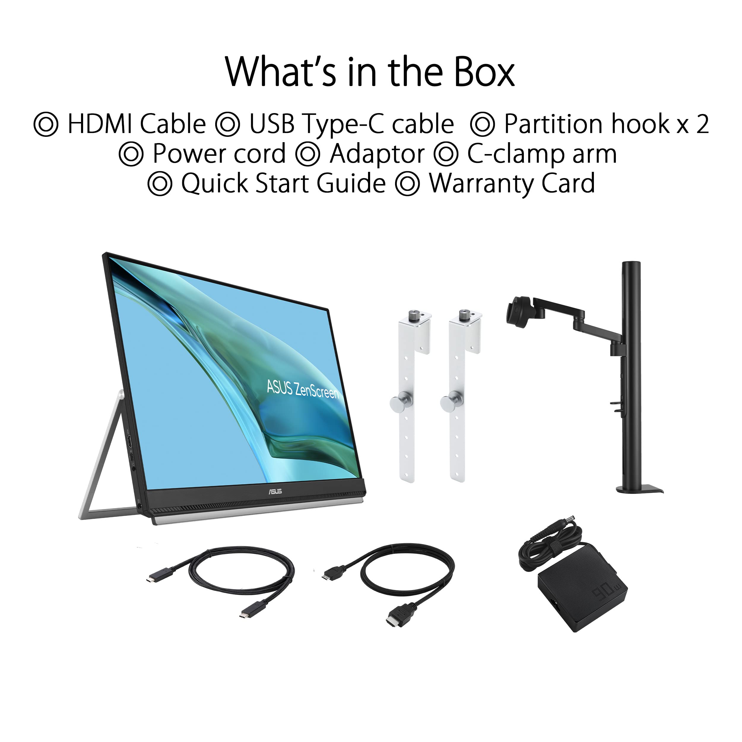 ASUS ZenScreen MB249C 24p portable Monitor Full HD 1920x1080 60W FreeSync IPS Panel 16:9 Speaker USB Type-C HDMI