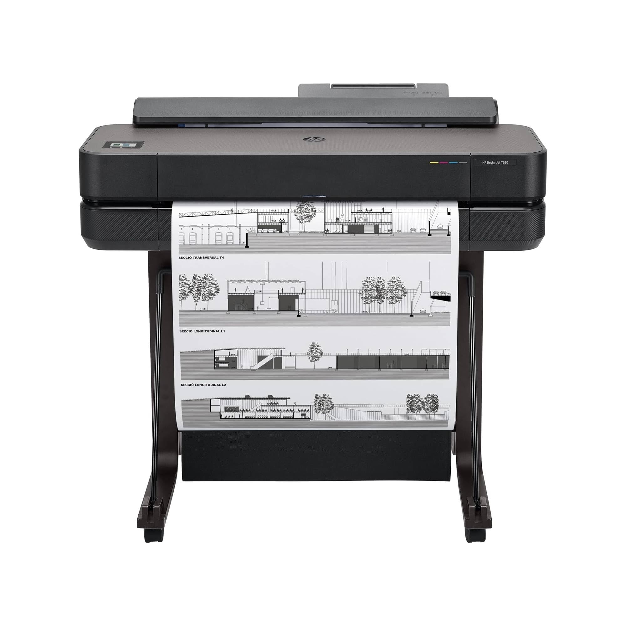 HP DesignJet T650 24p LFP 2025 Colour Ink-Jet Roll A1 61.0cmx91.4 m 2400x1200dpi 0.43 min/page USB LAN Wi-Fi Cutter
