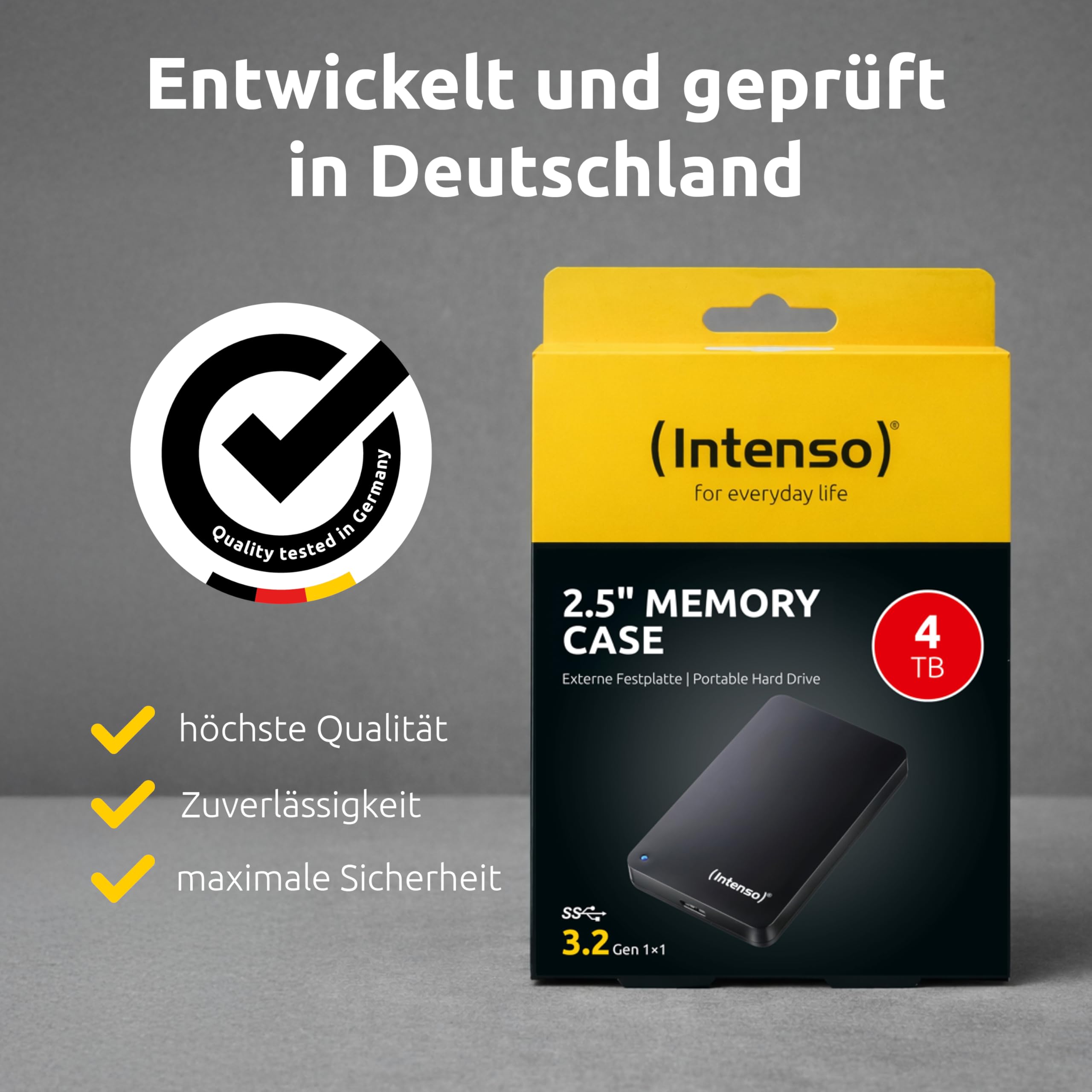 INTENSO Disque Dur Externe 2.5" Memory Case USB 3.0 - 4 To Noir
