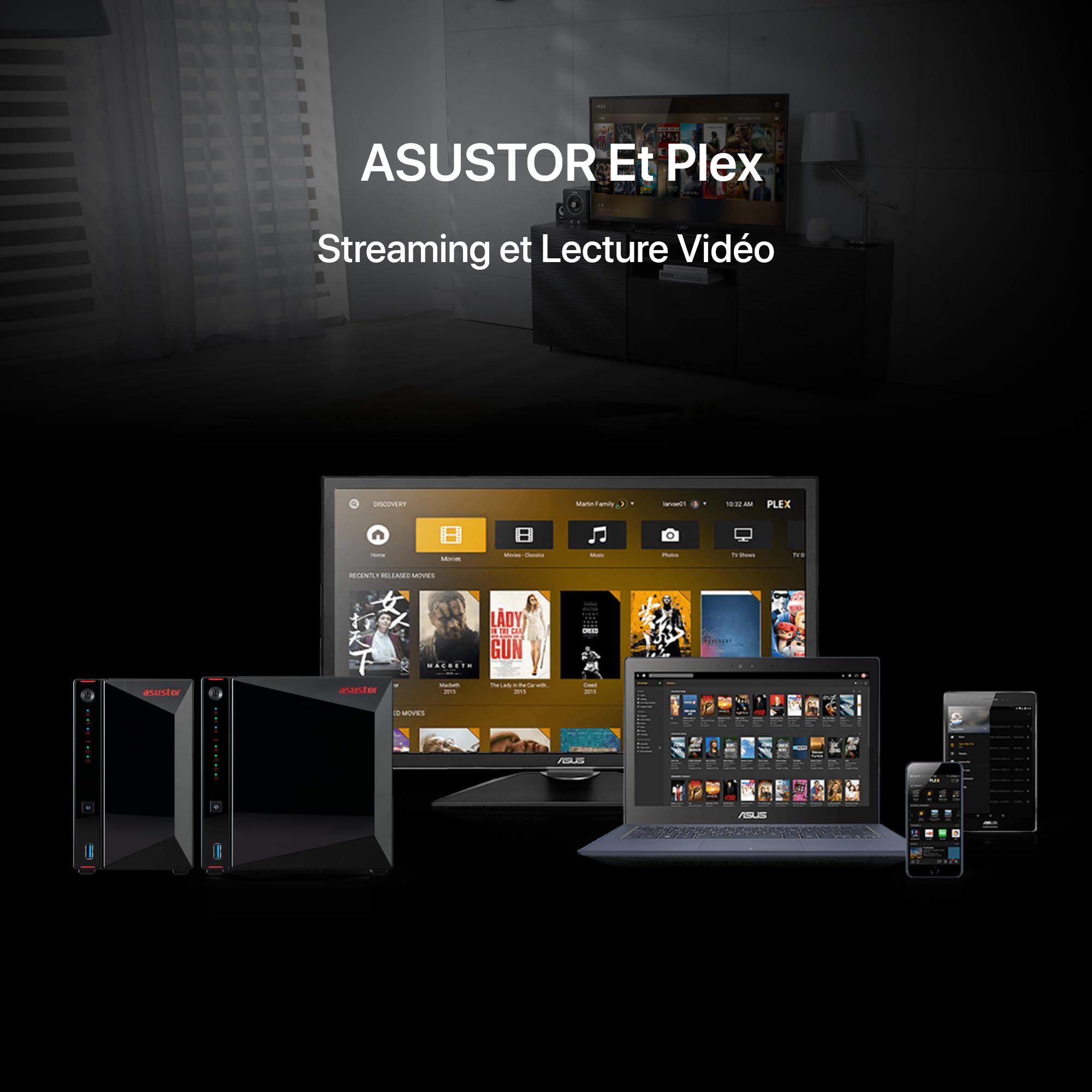 ASUSTOR NIMBUSTOR - AS5402T - NAS 2 baies - Intel Celeron N5105 Quad-Core - 4Go DDR4 - 2.5GbE x2 - NVMe - Tour - Garantie 3 ans