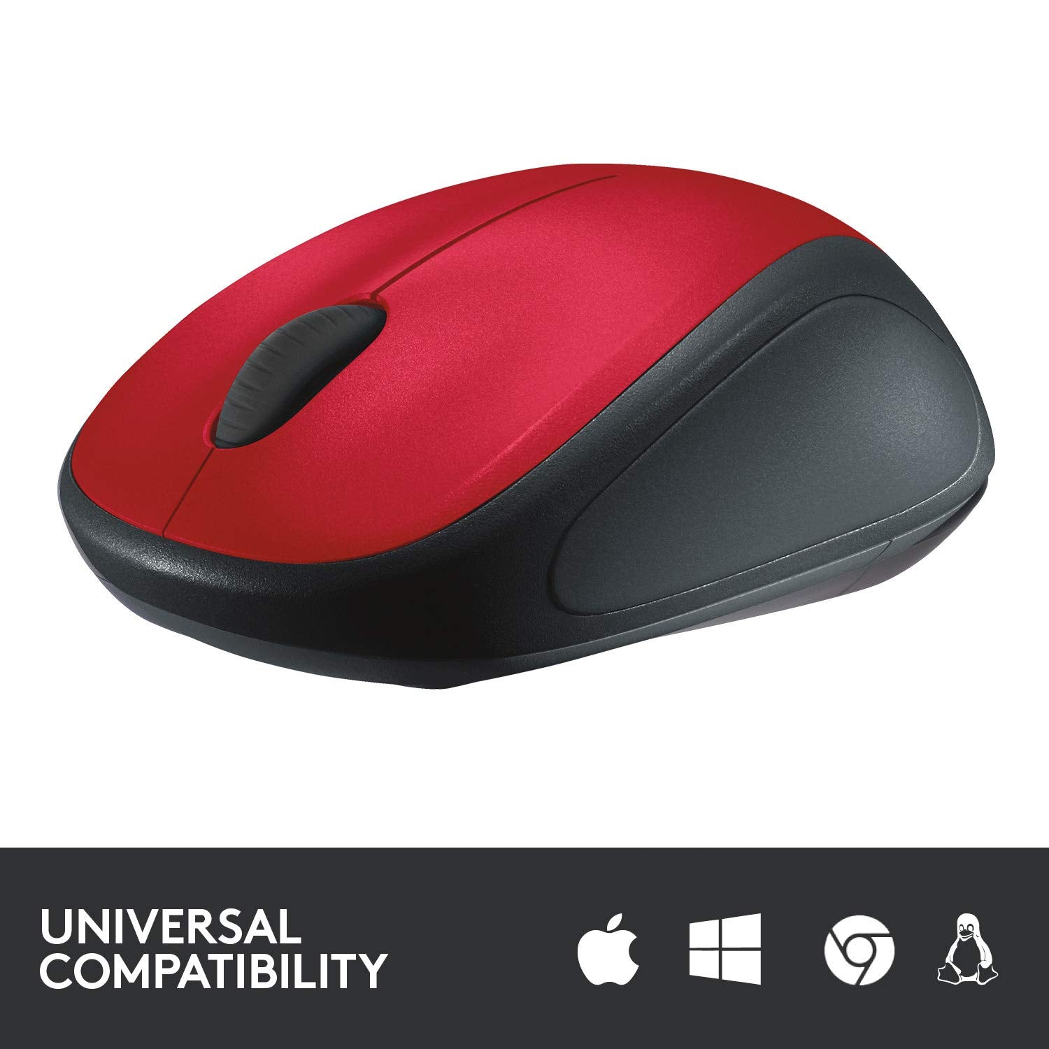 LOGITECH M235 Mouse optical wireless 2.4 GHz USB wireless receiver red