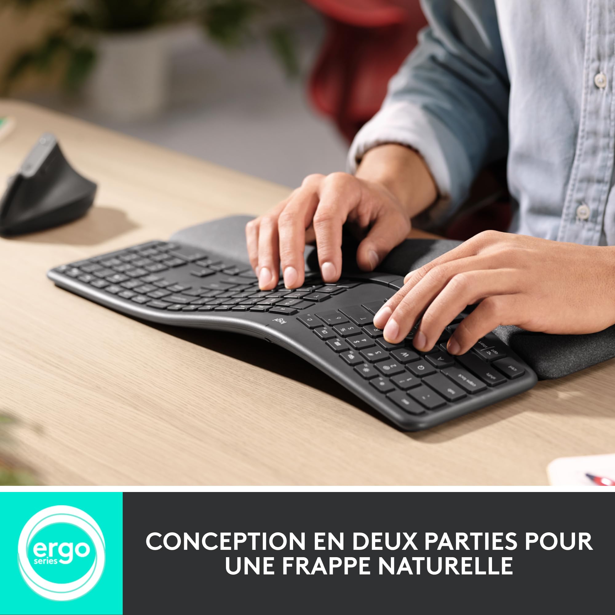 LOGITECH ERGO K860 - GRAPHITE - 2.4GHZ/BT - CENTRAL (FR)