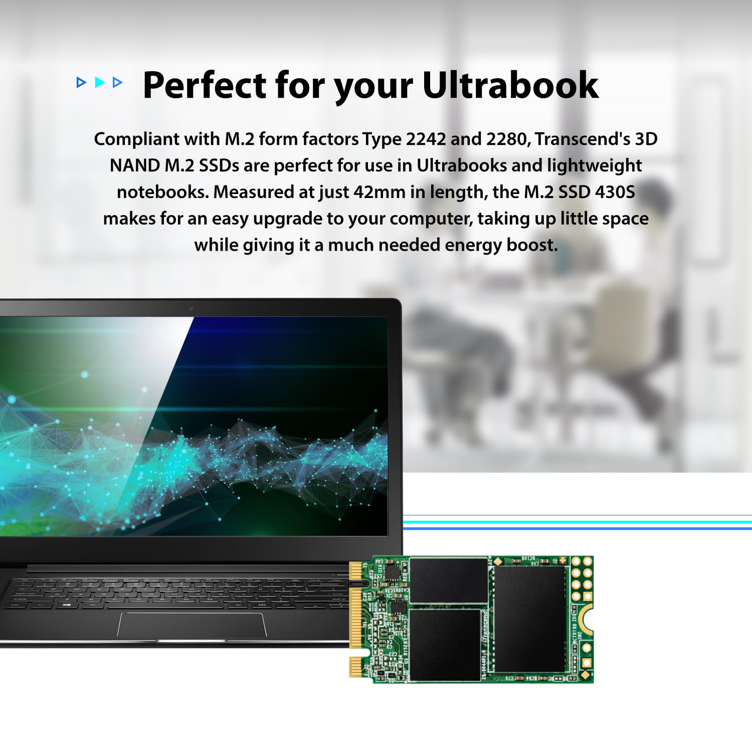 TRANSCEND 256Go M.2 2242 SSD SATA3 B+M Key TLC