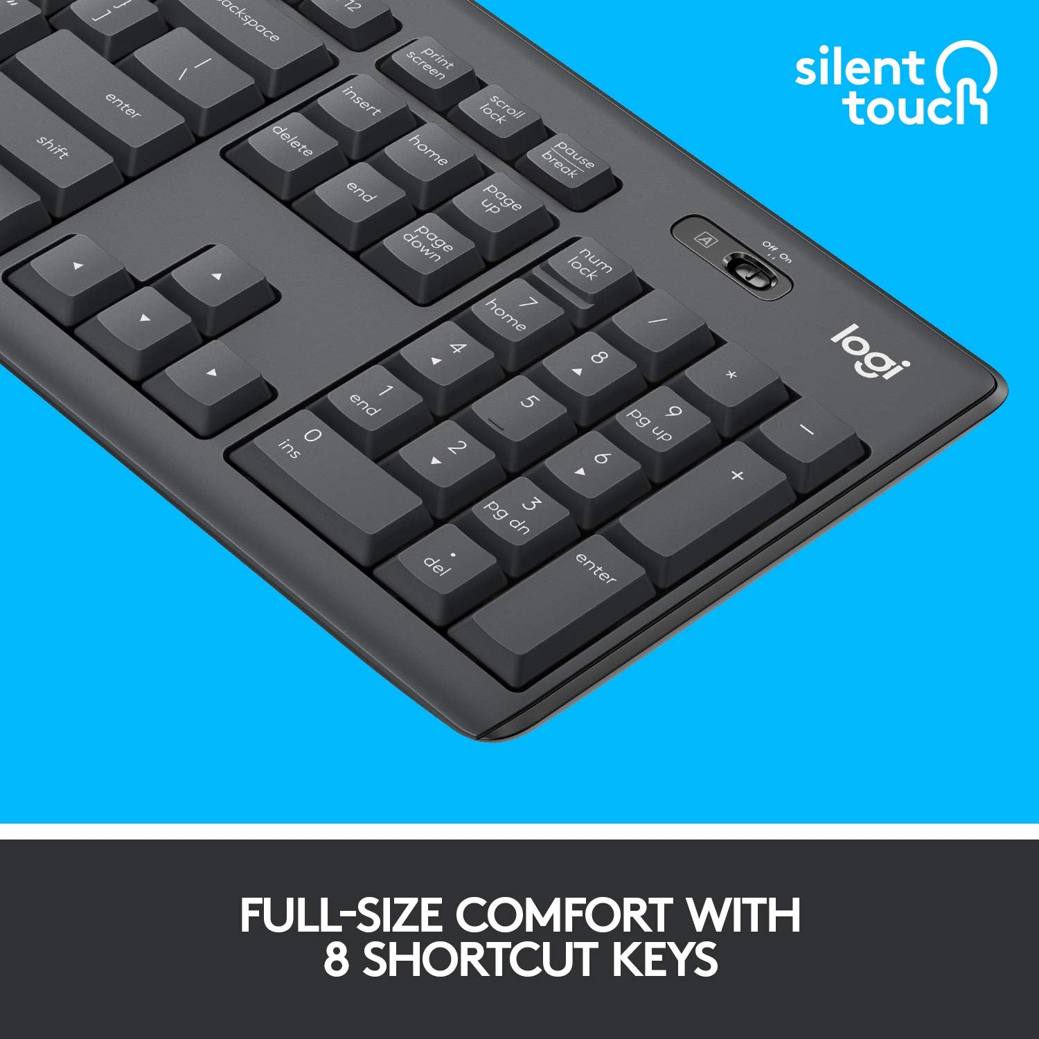 Logitech 920-009799 MK295 Combo Sans Fil Silencieux Graphite