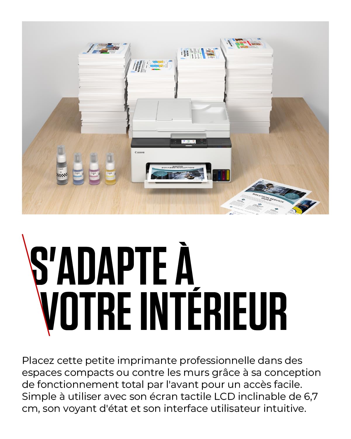 CANON MAXIFY GX2050 MFP colour inkjet refillable A4 15ipm Print 250sheets USB Wi-Fi LAN +1 ink set +2extra black bottles