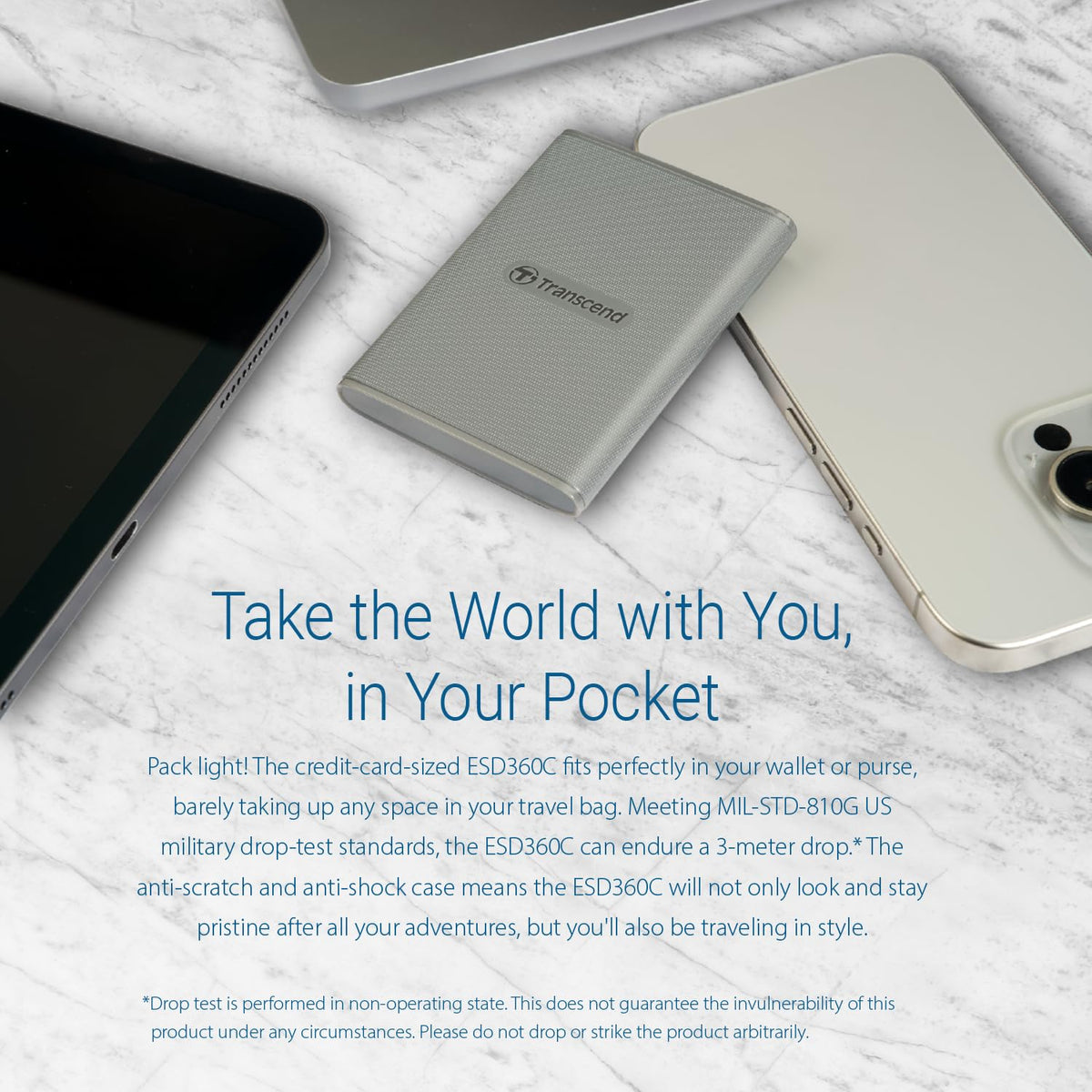 TRANSCEND ESD360C 1To External SSD USB 20Gbps Type C