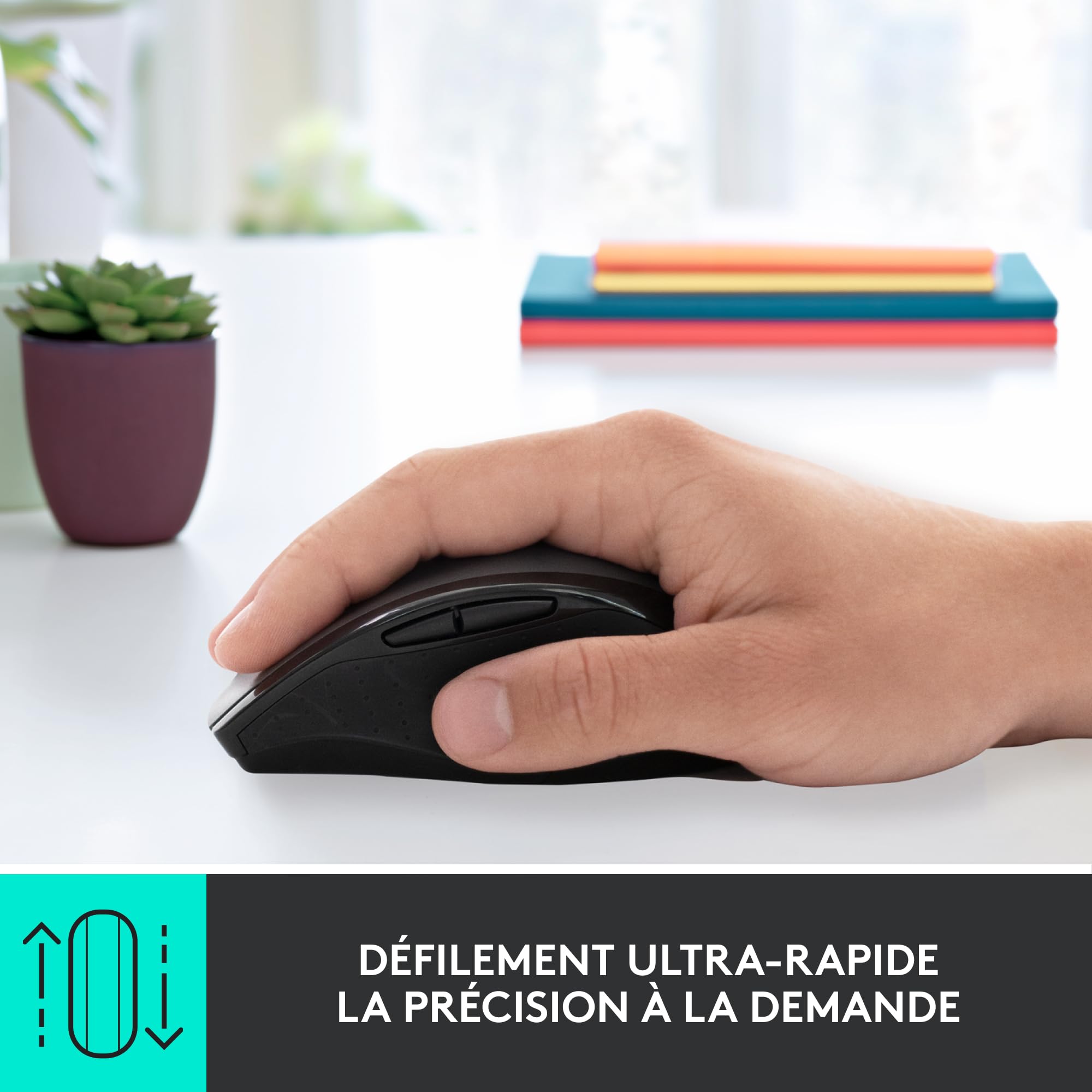LOGITECH Marathon M705 Mouse right-handed laser wireless 2.4 GHz USB wireless receiver