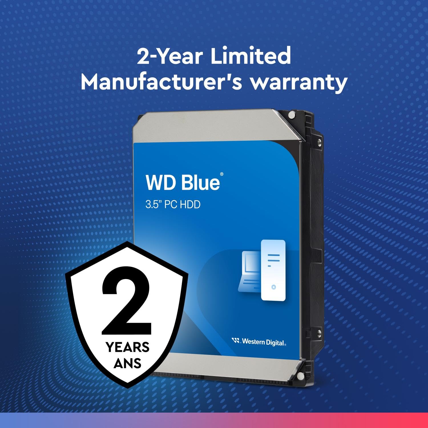 WD Blue 2To SATA 6Gb/s HDD internal 3.5p serial ATA 256Mo cache 5400tPM RoHS compliant Bulk