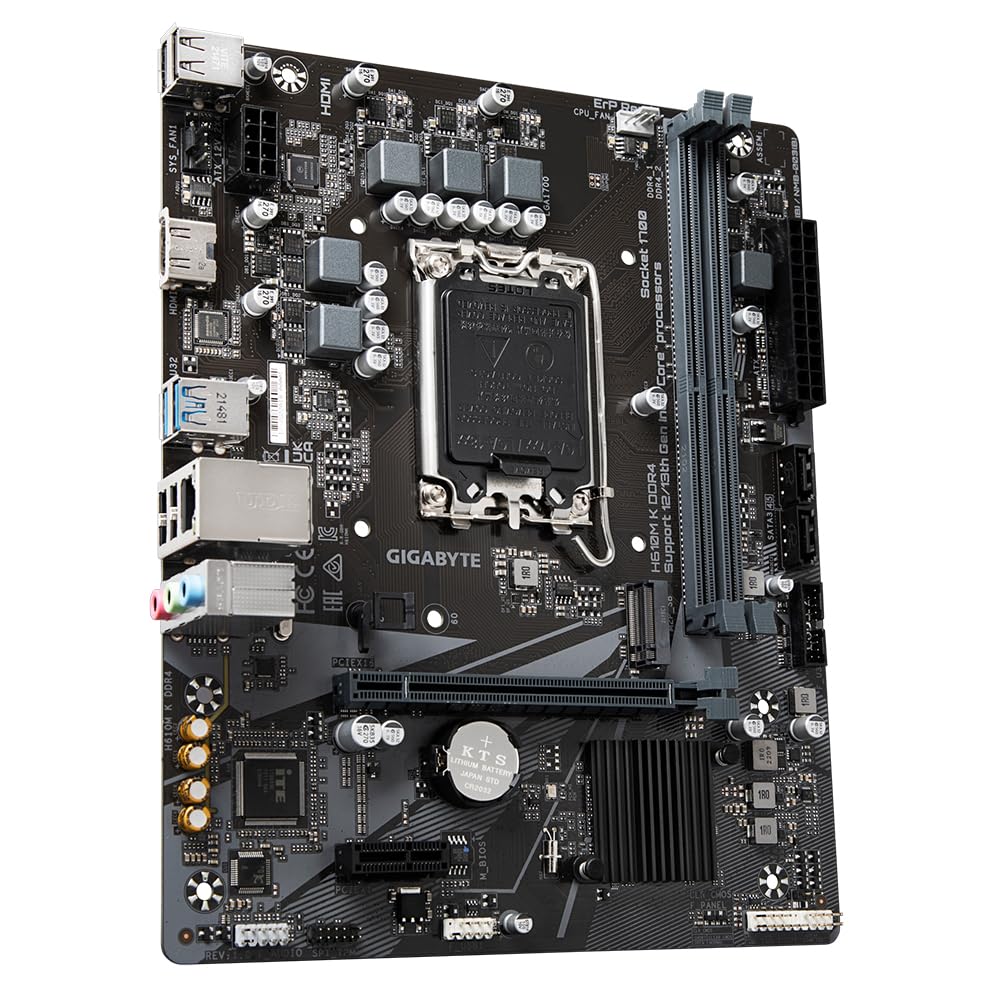 GIGABYTE H610M K DDR4 carte mere Intel H610 Express LGA 1700 micro ATX