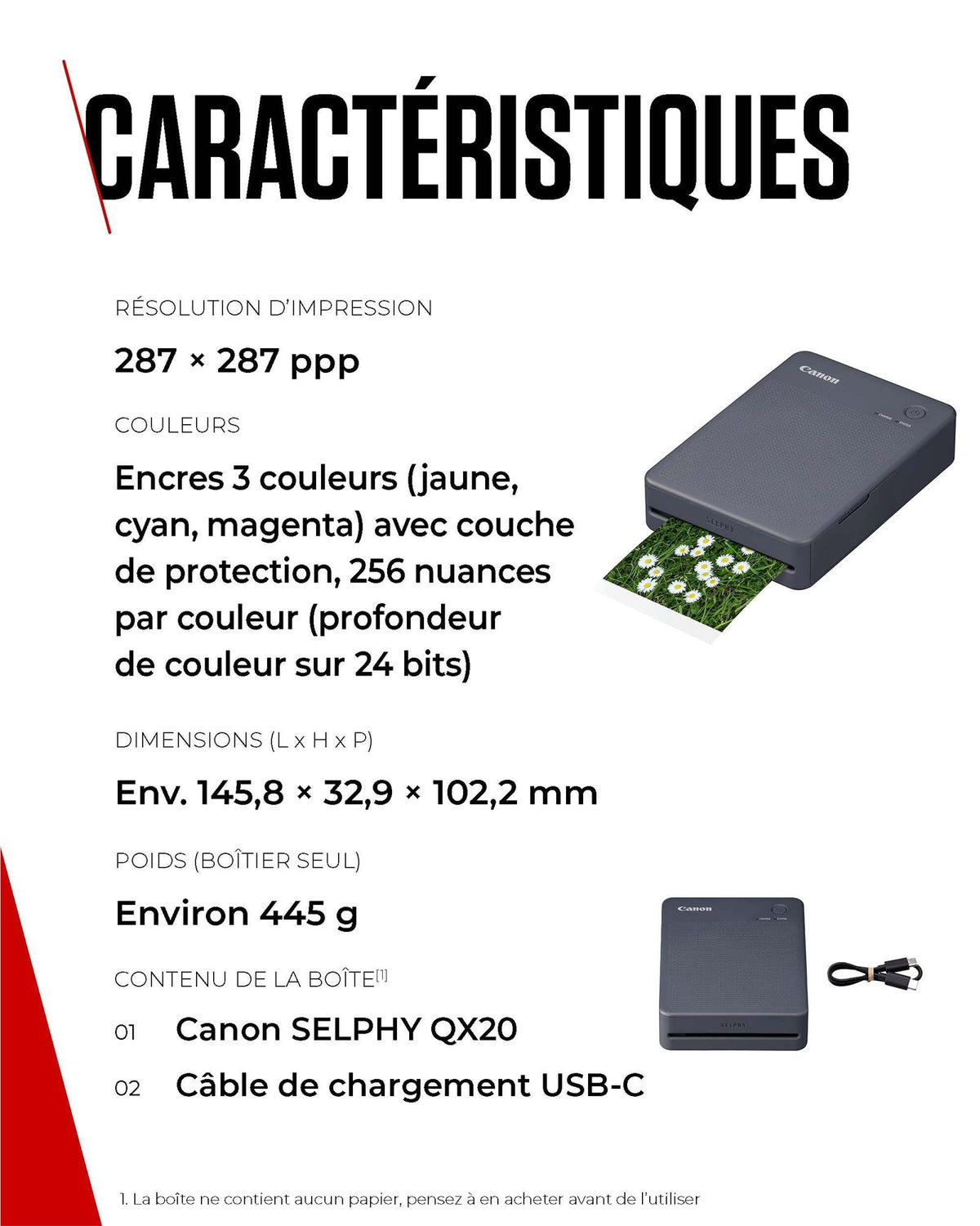 SELPHY QX20 BLACK