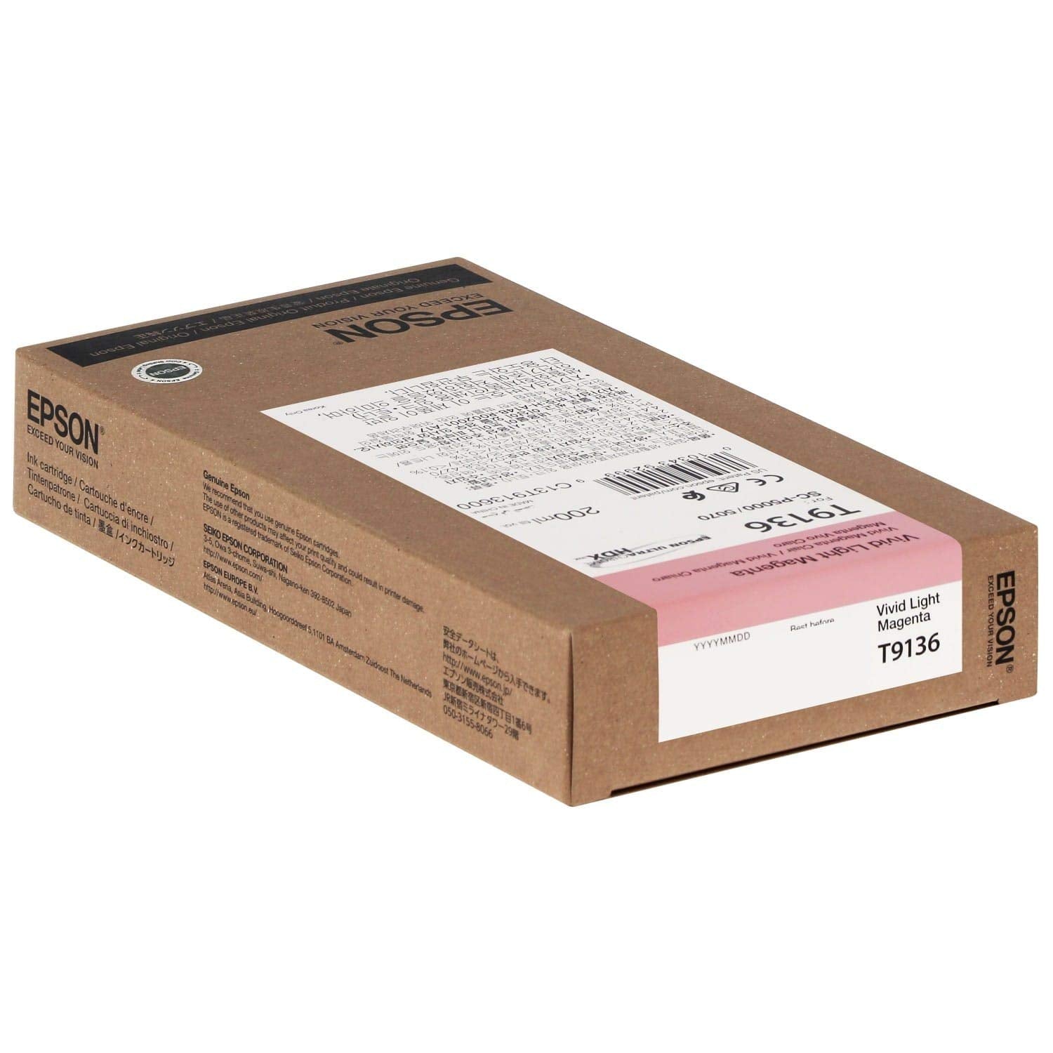 EPSON 5LB T9136 Vivid Light Magenta Ink Cartridge 200ml