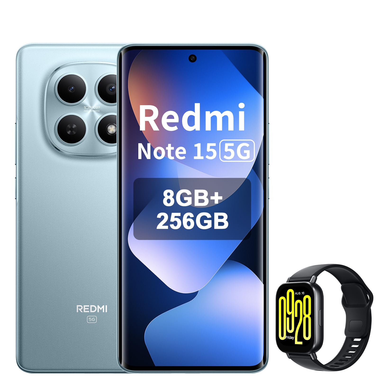 Xiaomi Redmi Note 15 5G (6.77'' - 256 Go, 8 Go RAM) Bleu