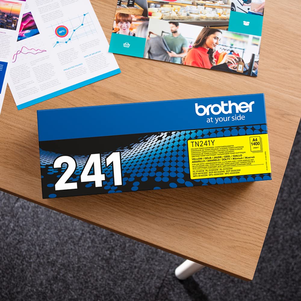 BROTHER TN241Y HL-3140CW/3150CDW/3170CDW cartouche de toner jaune capacité standard 1.400 pages pack de 1