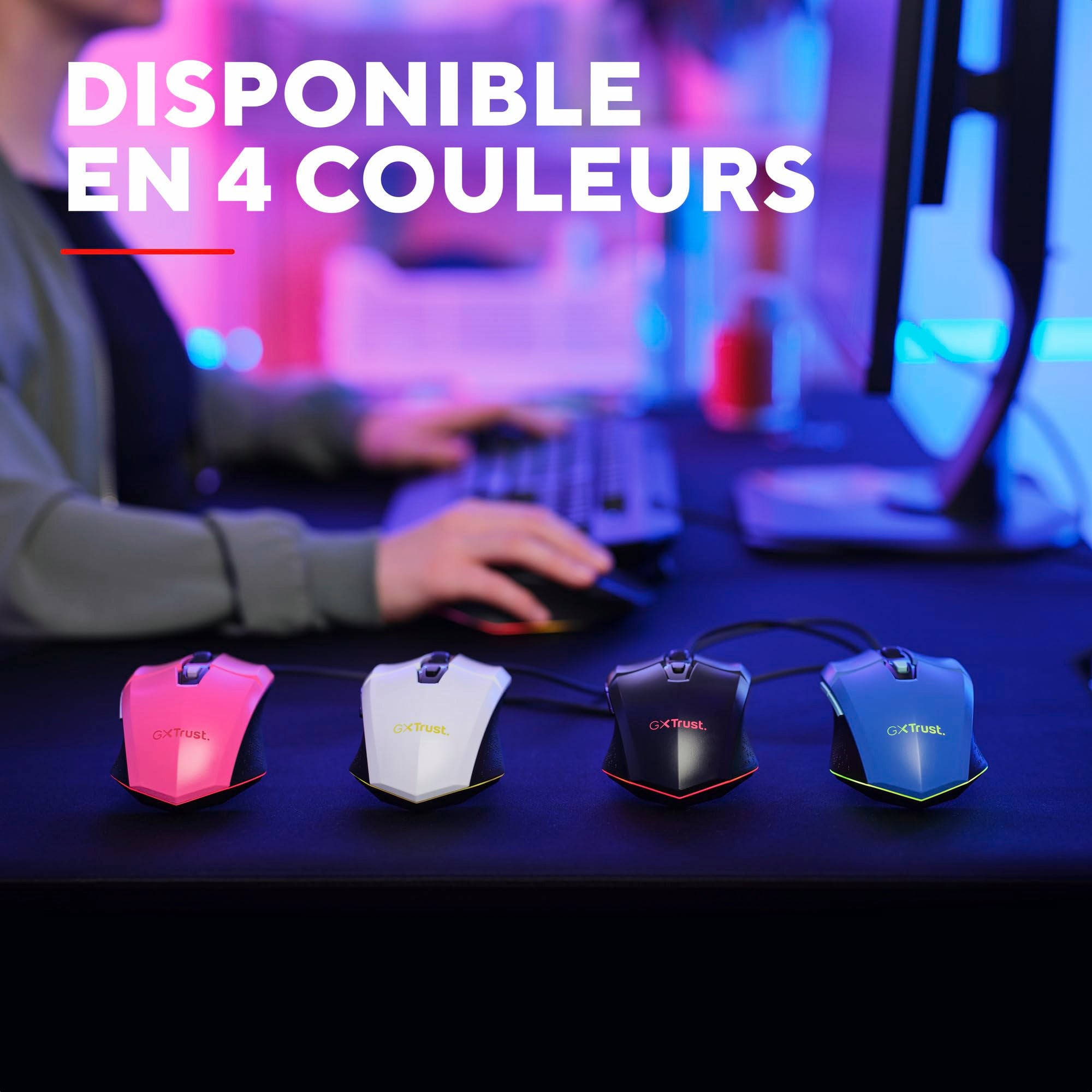 TRUST Souris gaming filaire FELOX rétroéclairée - Blanche