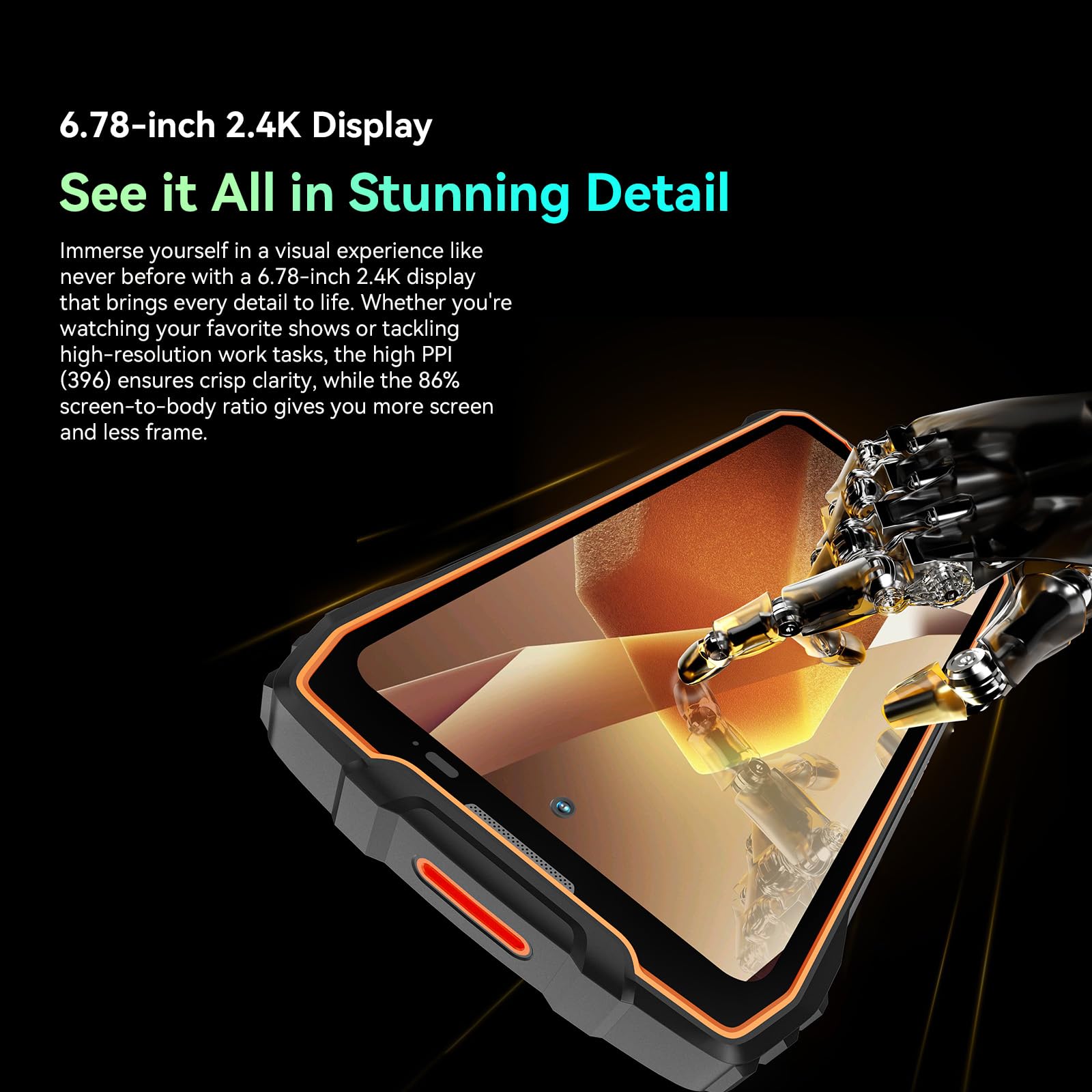 Blackview BL7000 (Doke IA - 5G - Écran 6.78'' - 256 Go, 8 Go RAM) Noir