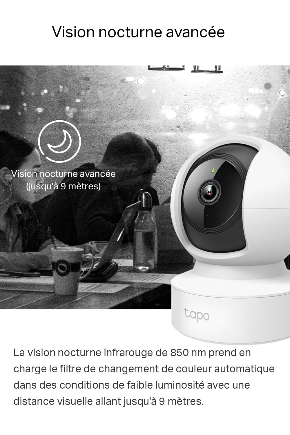 TP-LINK TAPO C212 Pan/Tilt Home Security Wi-Fi Camera 360/114deg 2K 3MP white