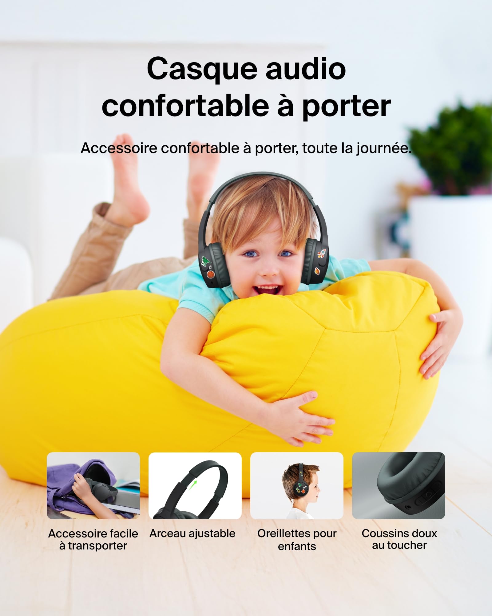 BELKIN Soundform Mini Kids Headphones Black