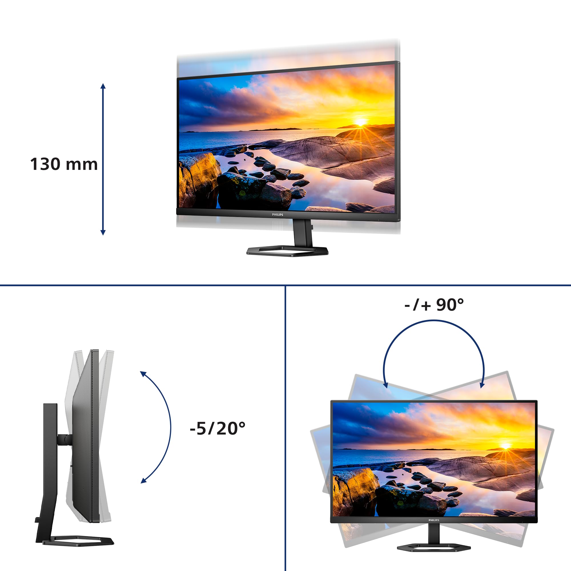 PHILIPS 27E1N5500LA/00 27p Quad HD TFT Monitor HDMI DP