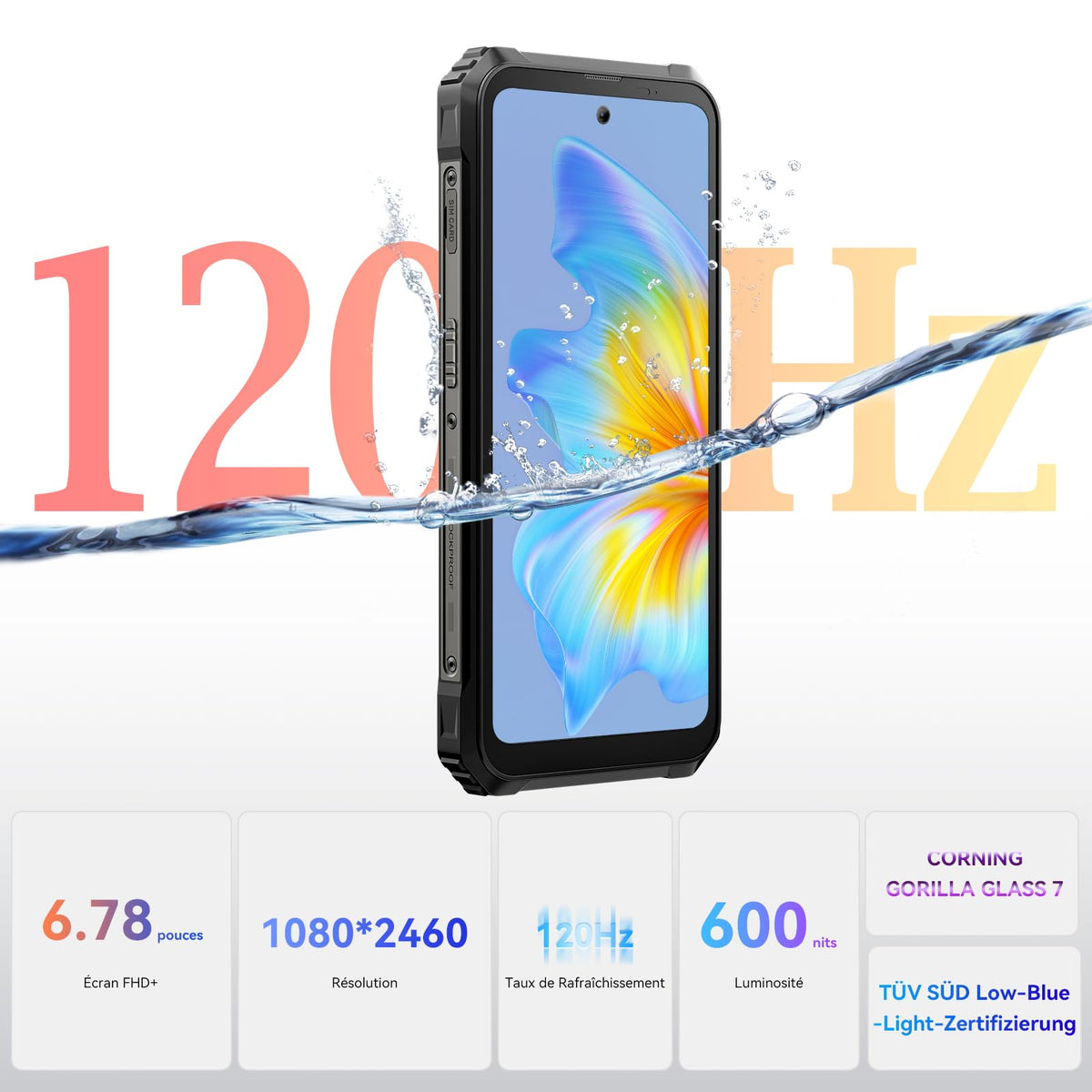 Blackview BL9000 5G (Double Sim - Écran 6.78'' - 512 Go, 12 Go RAM) Noir