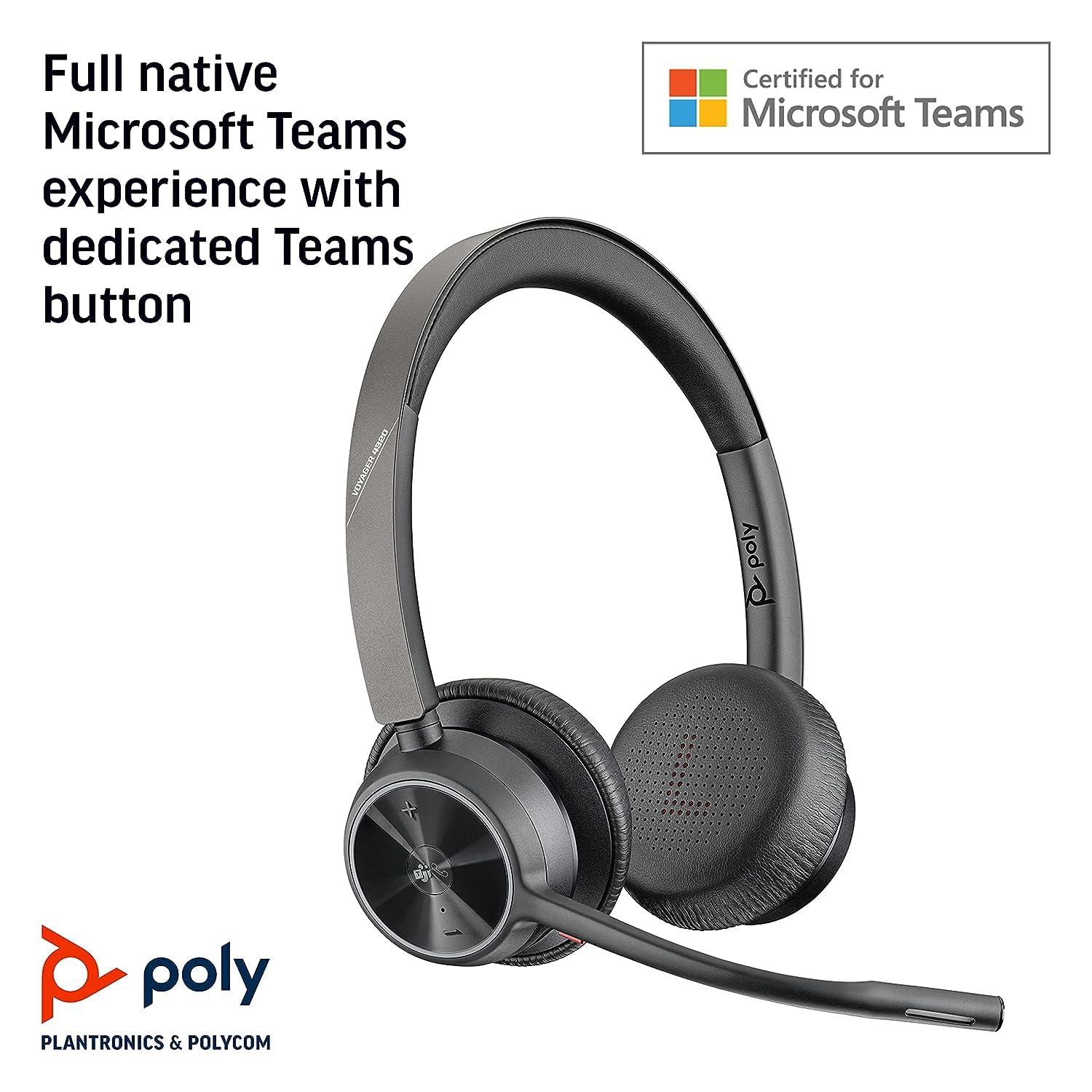 POLY Voyager 4320 casque sans fil Stéréo adapt.USB-A/USB-A+C