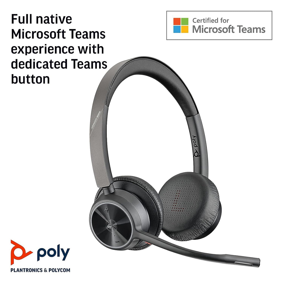 POLY Voyager 4320 casque sans fil Stéréo adapt.USB-A/USB-A+C