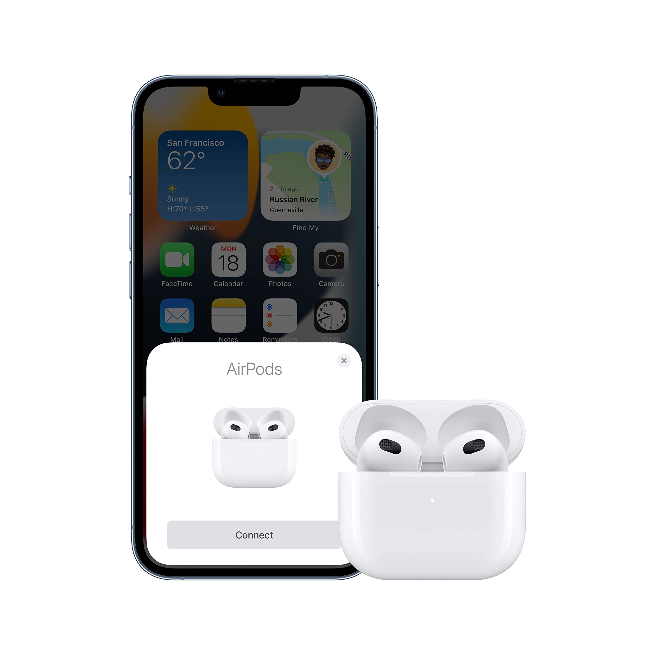 Apple AirPods (3rd generation) AirPods Casque Sans fil Ecouteurs Appels/Musique Bluetooth Blanc