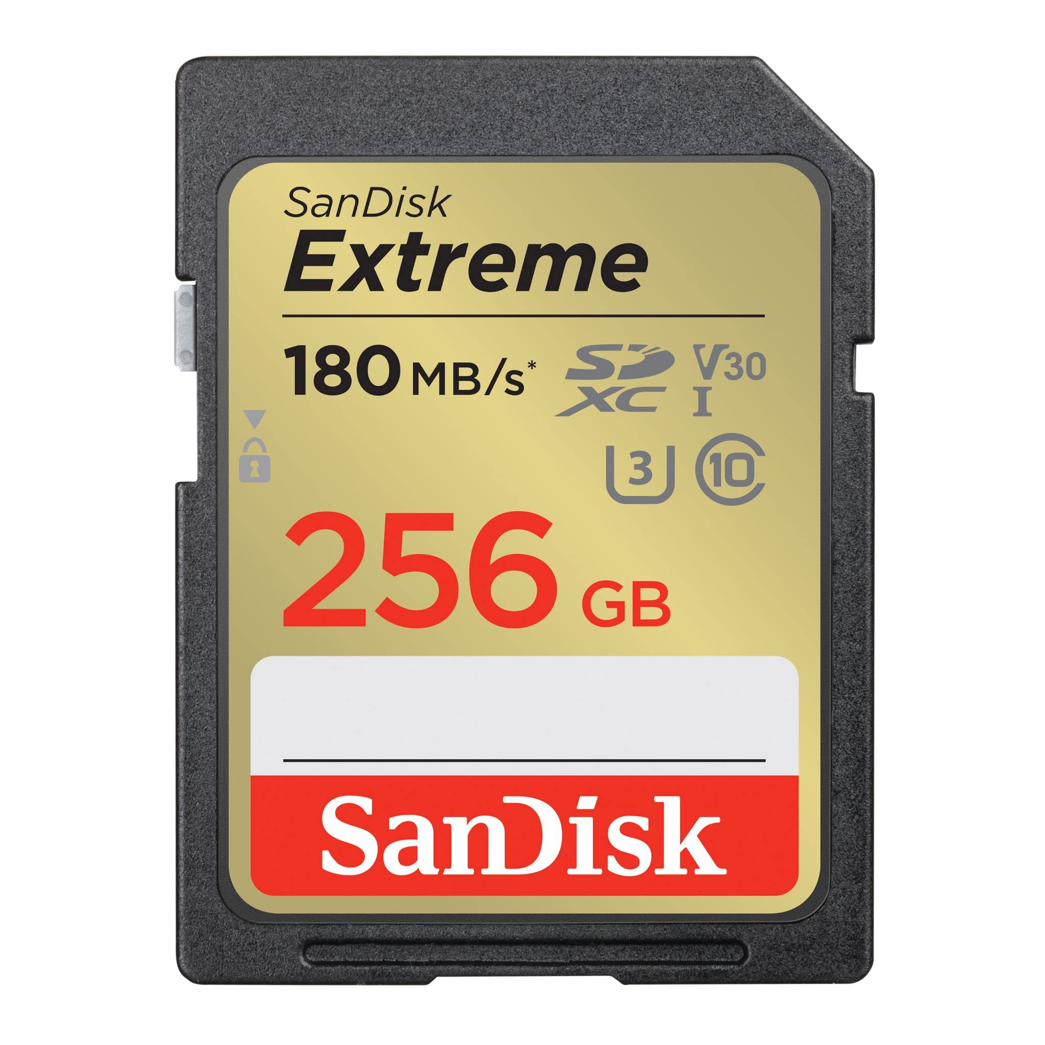 Extreme 256GB SDXC 180MB/s UHS-I C10 U3