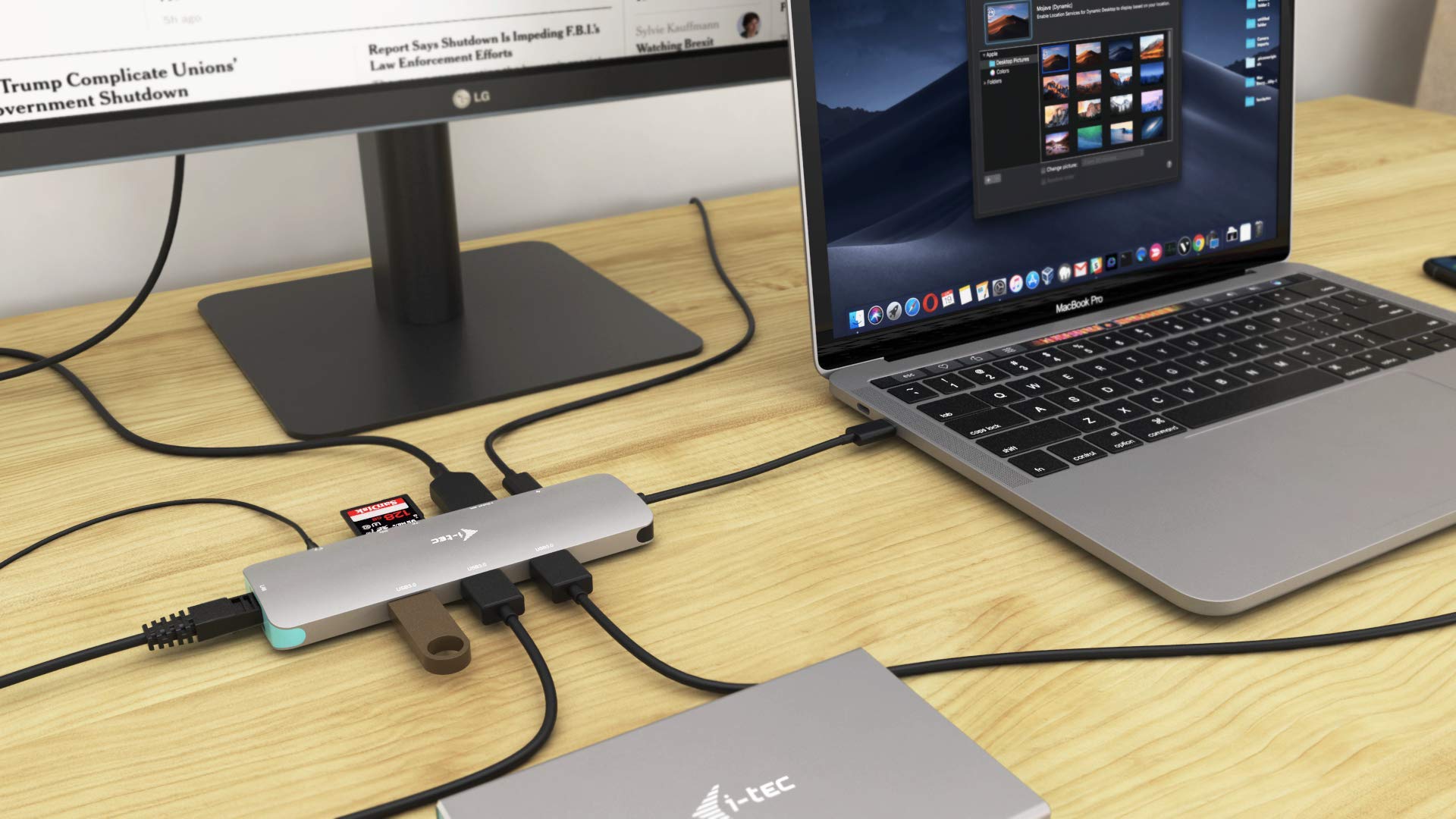 I-TEC USB C Metal Nano Docking Station 1xHDMI4K 1xSD Cardreader 1xmicroSD reader 1xGLAN 3xUSB 3.0 Port 1xUSB-C Sans Alimentation