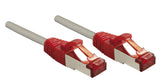 LINDY CrossOver Cat.6 S/FTP 0.5m Gigabit ready Grey with Red boot
