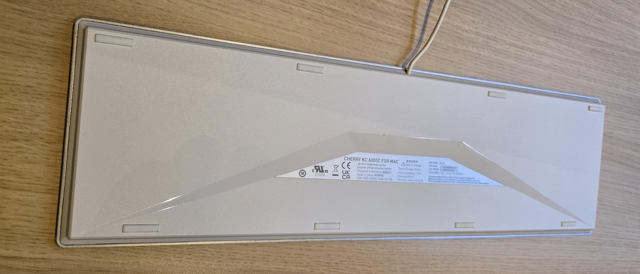 CHERRY Clavier KC 6000 SLIM USB argent/blanc