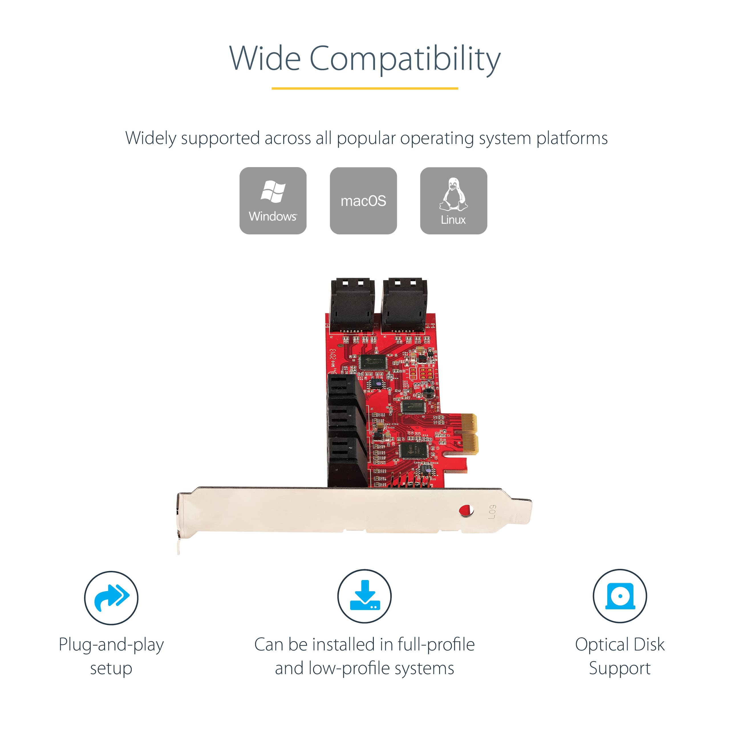 SATA PCIe Card/Controller Card 10 Ports