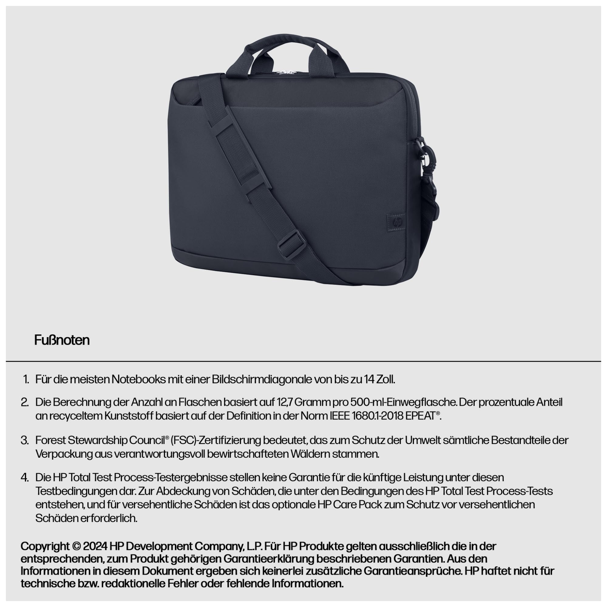 HP Evday 14p Odyssey Gray Laptop Briefcase