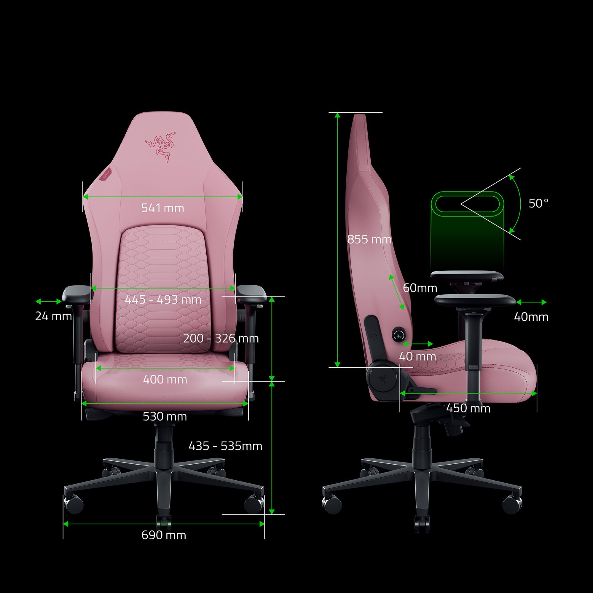 RAZER Iskur V2 NewGen Quartz - Fauteuil Gaming