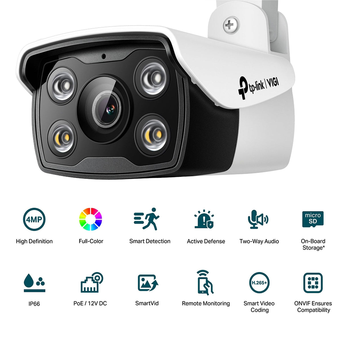 TP-LINK VIGI C340 2.8MM 4MP Outdoor Full-Color Bullet Network Camera 2.8mm