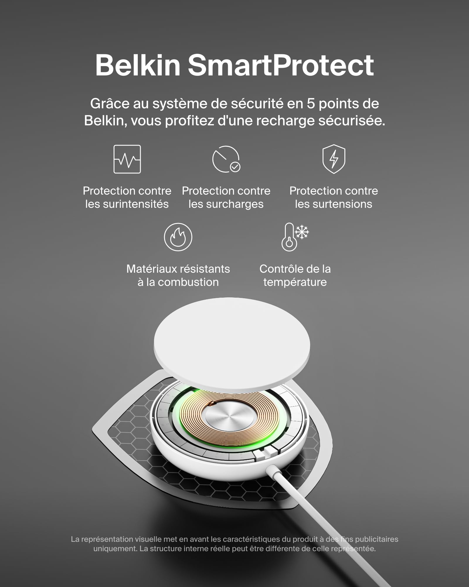 BELKIN BOOST CHARGE Qi2 15w Magnetic Pad White