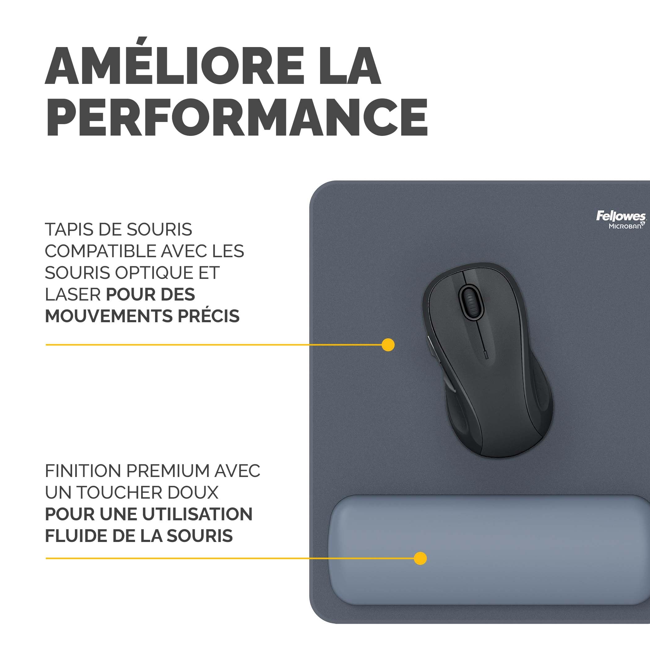 FELLOWES Tapis de souris repose-poignets Breyta BLEU MARINE