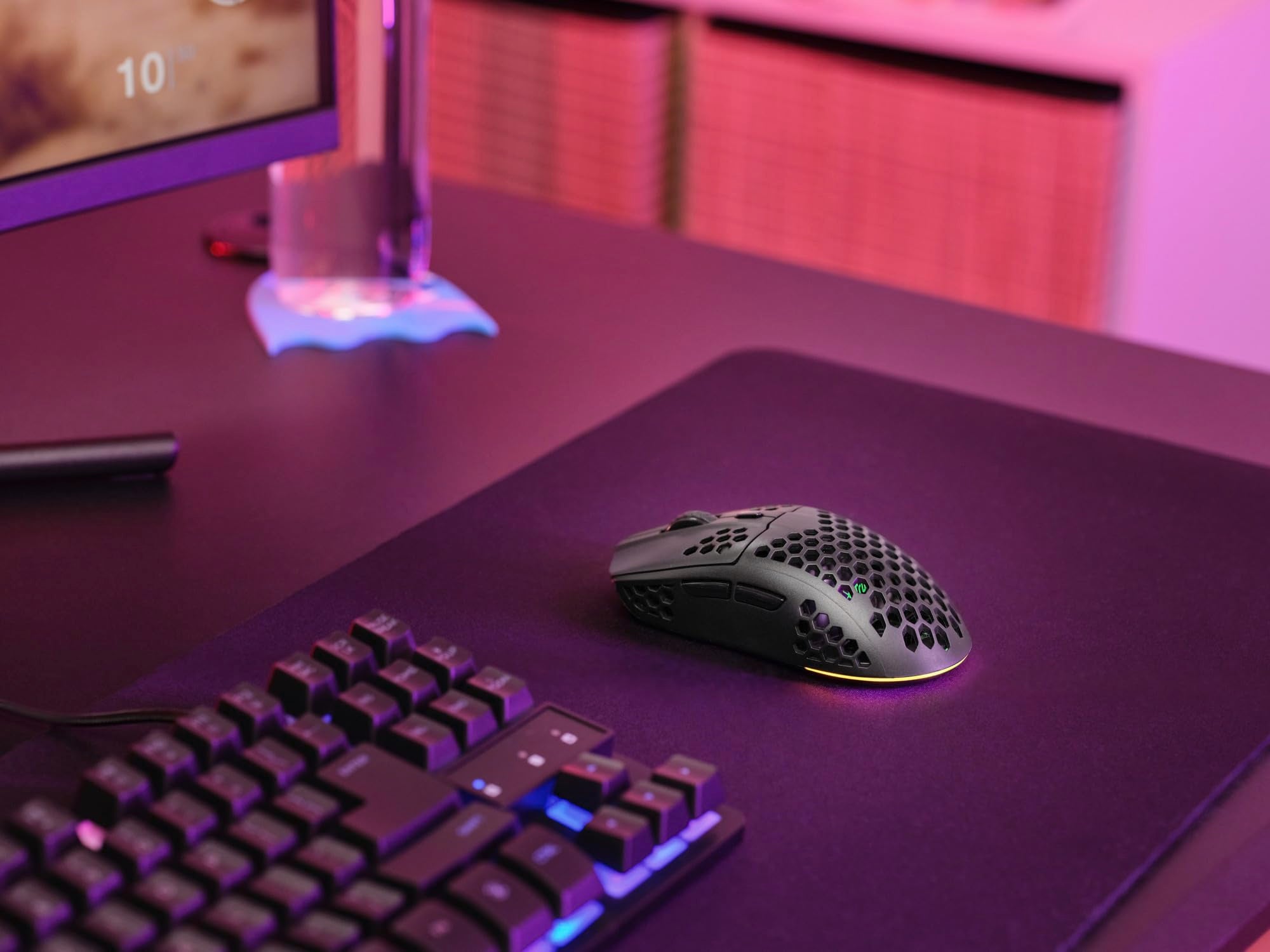 TRUST Souris gaming sans fil HELOX ultra légére - Noire