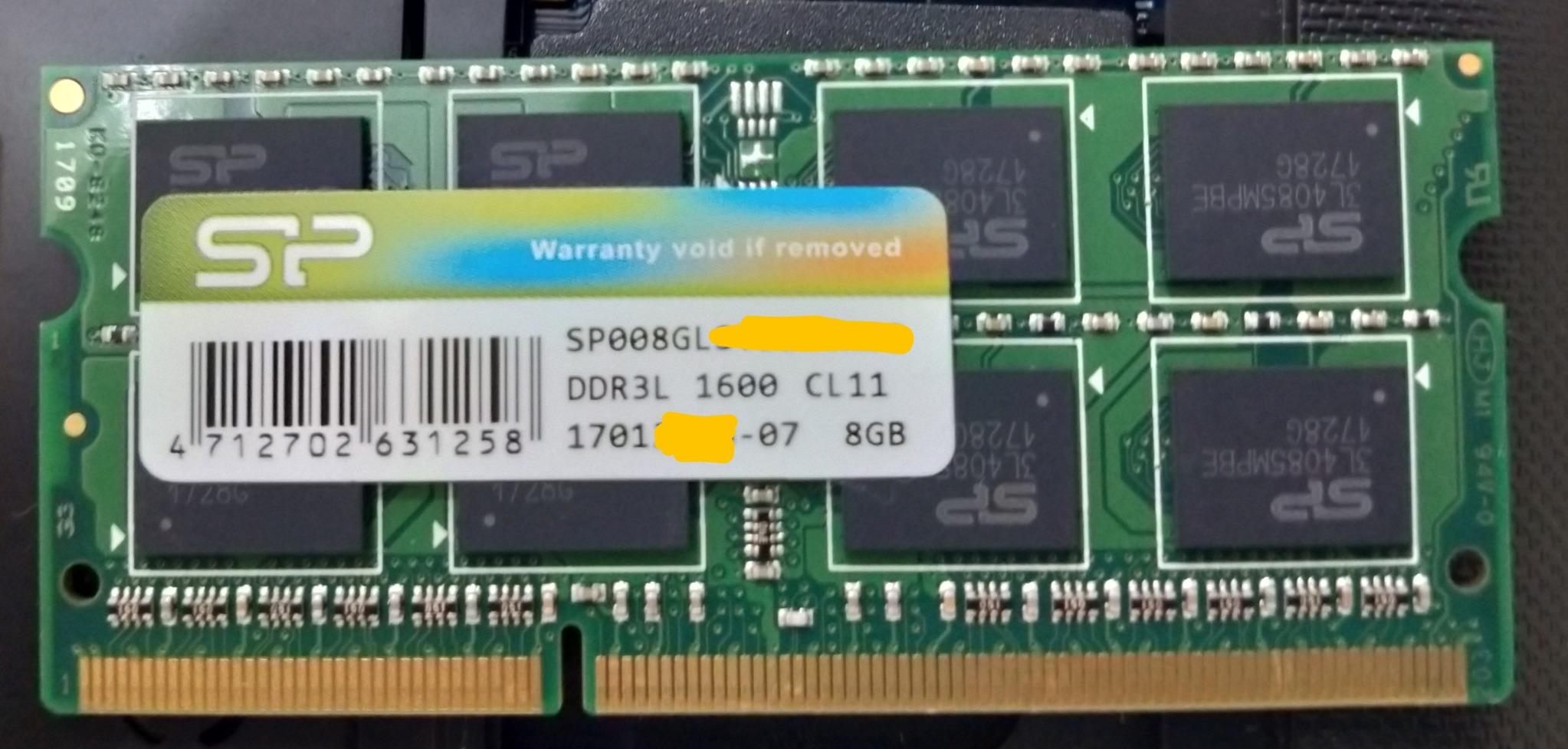 SILICON POWER DDR3 8Go 1600MHz CL11 SO-DIMM 1.35V Low Voltage